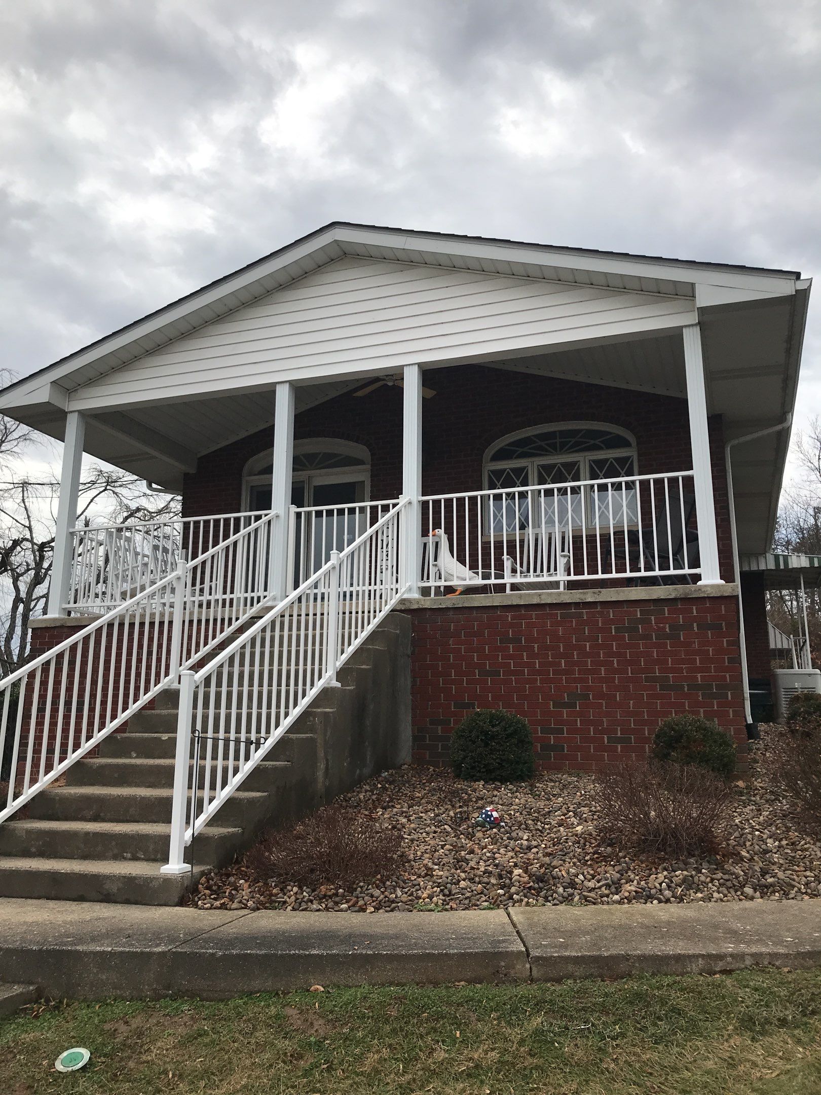 Porch Update using Westbury Aluminum Railing by Secure Construction Company Inc