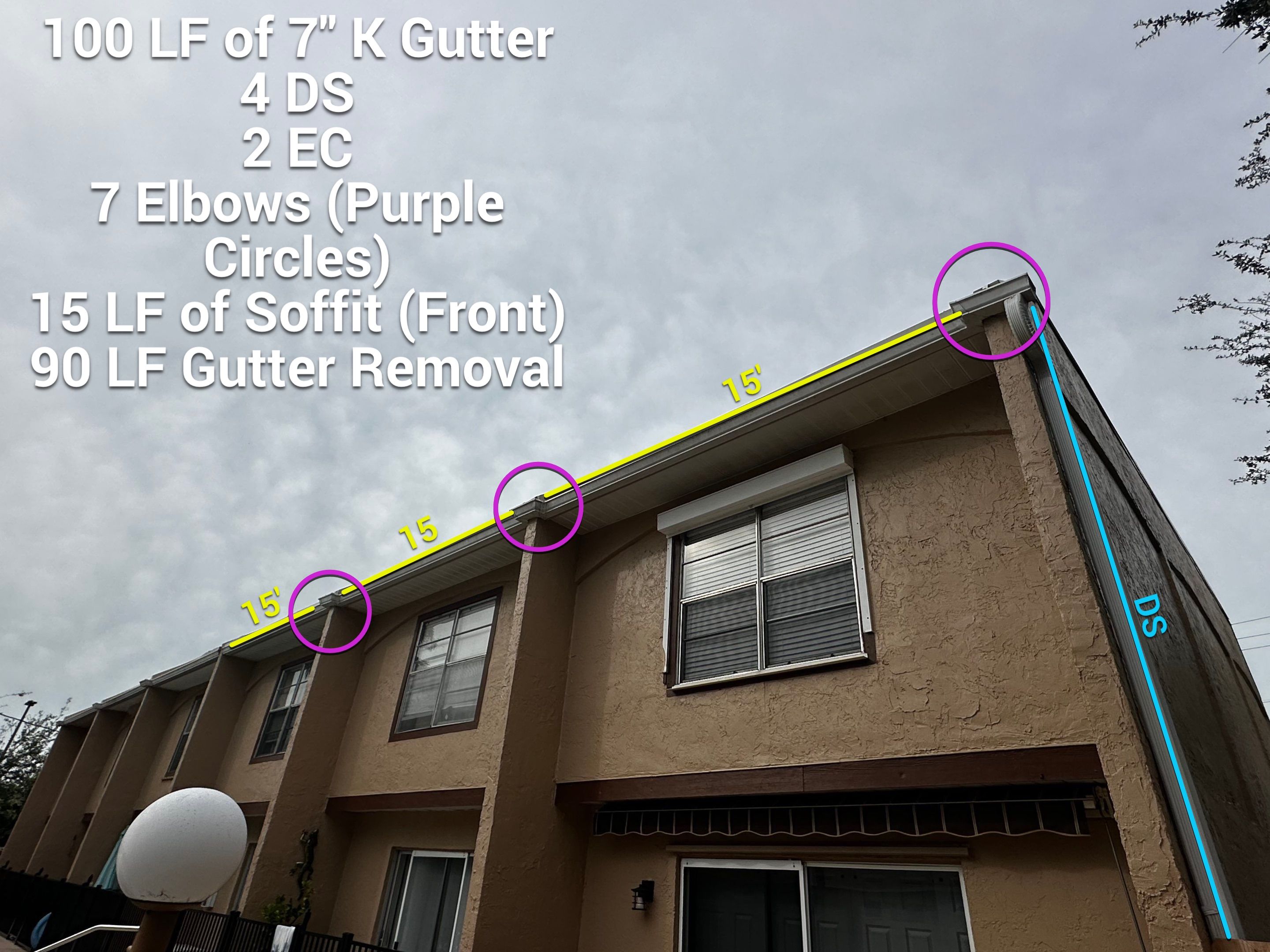 Custom K-Style Gutters Installation in Cape Coral FL by Gutter Professors