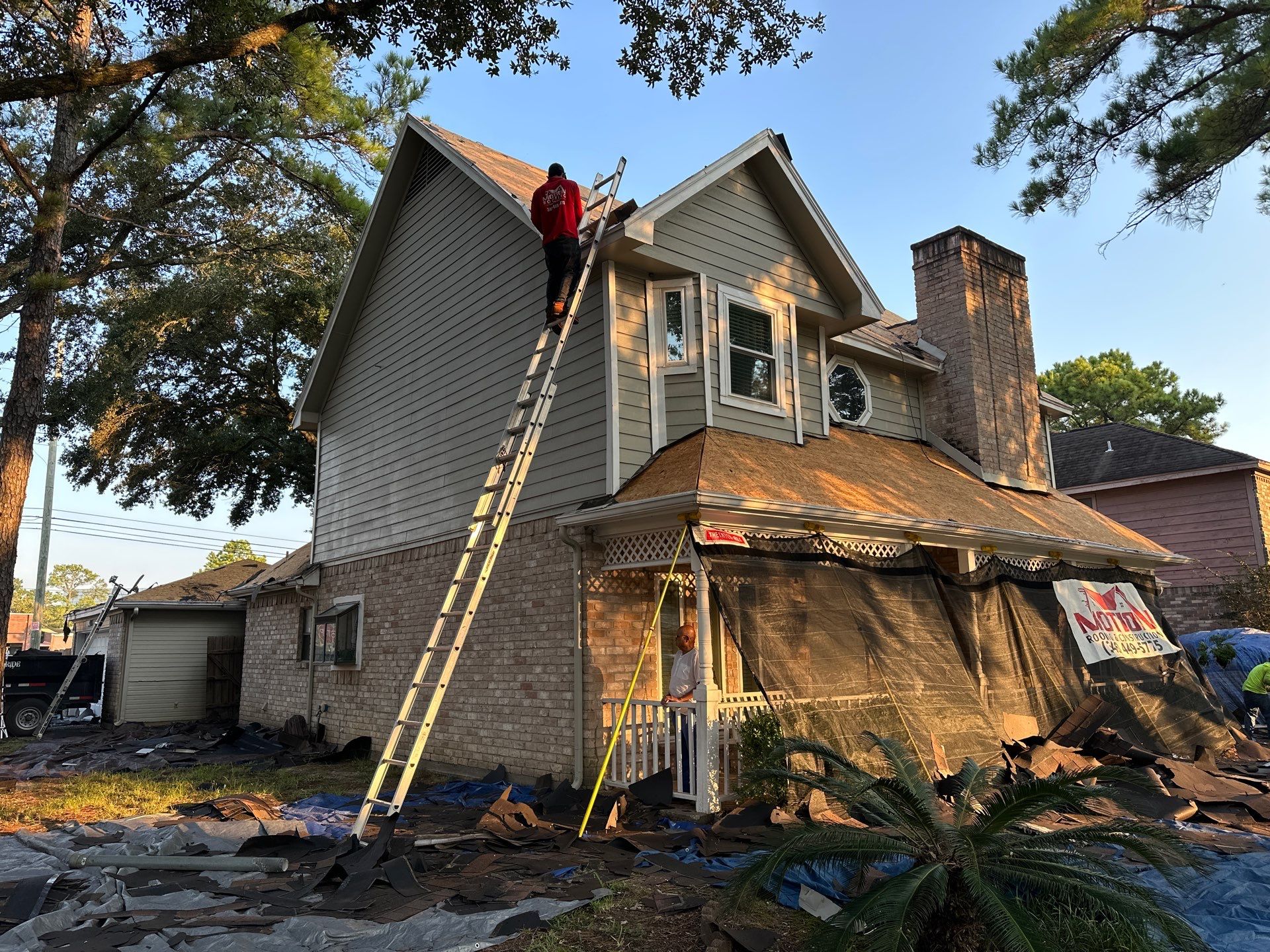 Project in Houston by Motion Roofing