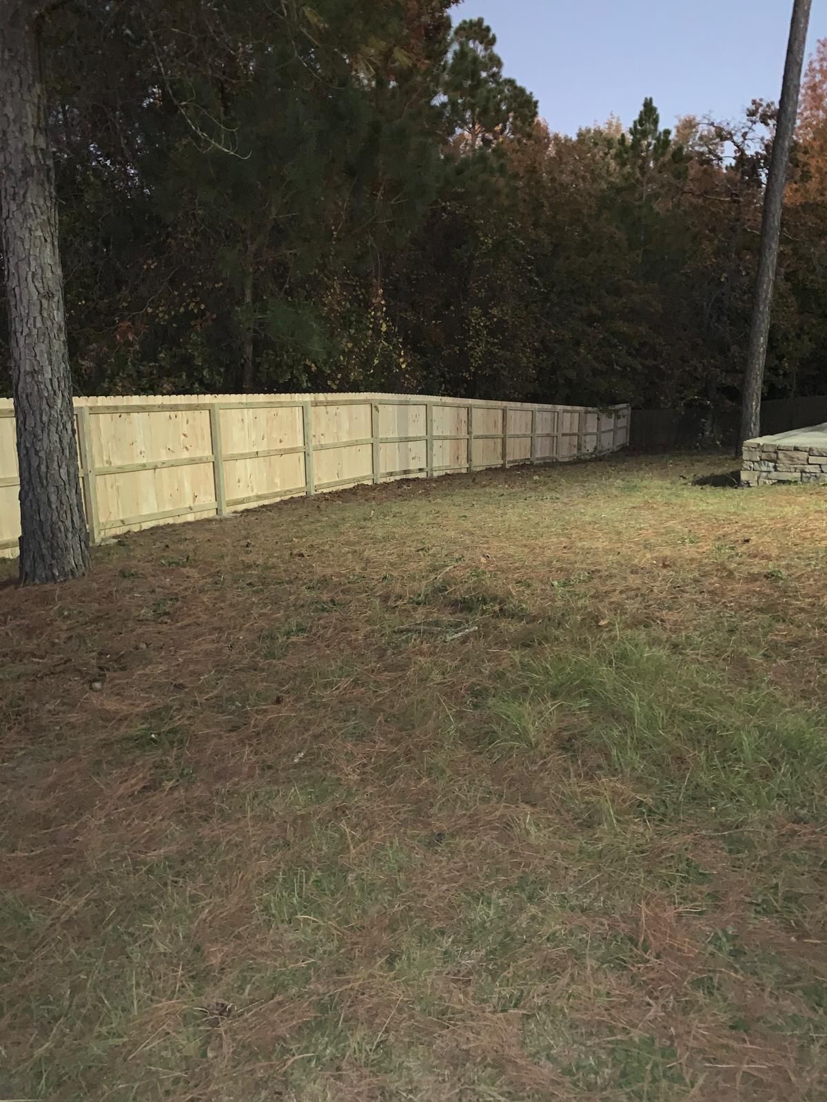 Stockade Wood Privacy Project in Cameron by Superior Fence and Rail