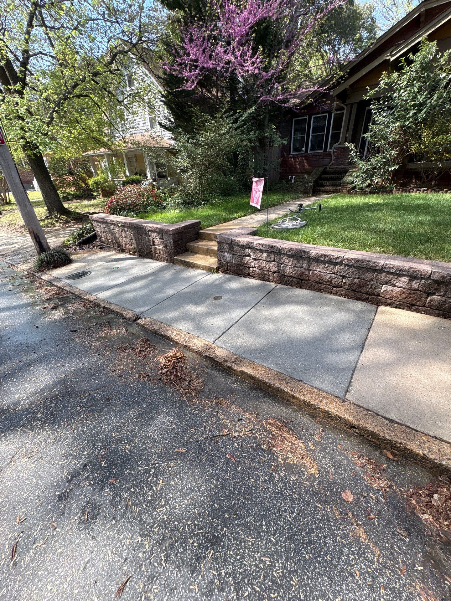 Patio pressure washing and residential driveway surface cleaning
