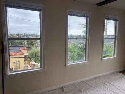 Window Cleaning using Traditional microfiber window mop and squeegee