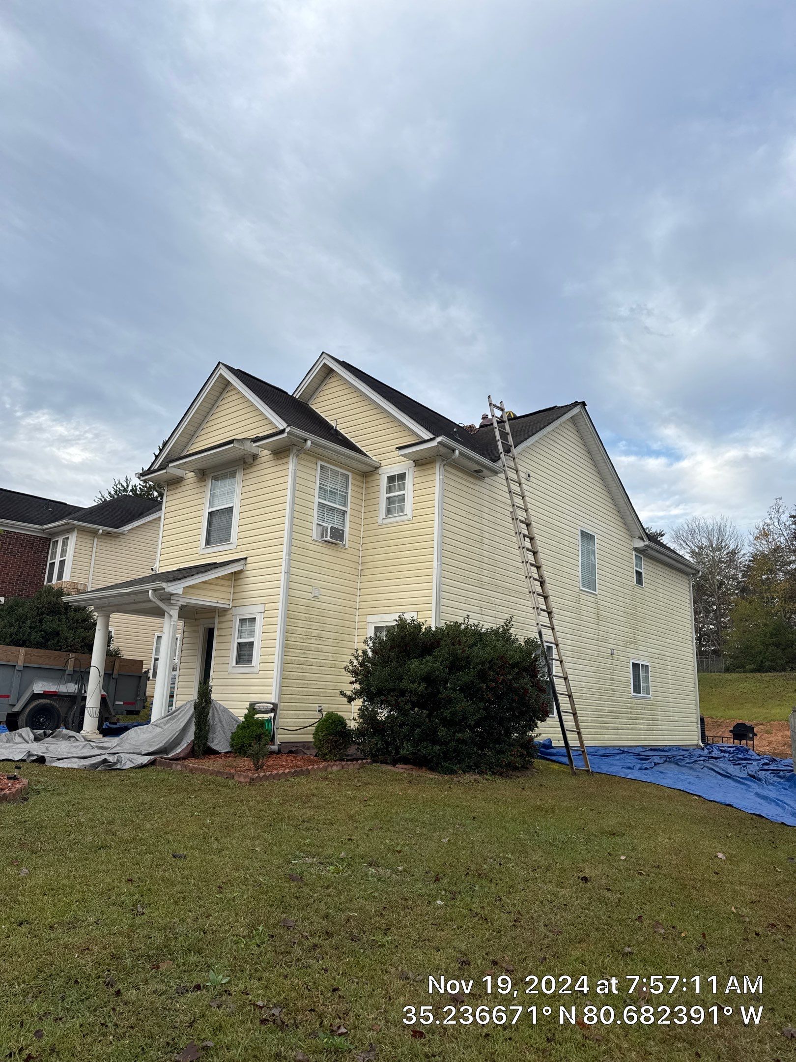 Roof replacement by wind damage by Just Brilliant Restoration JBR