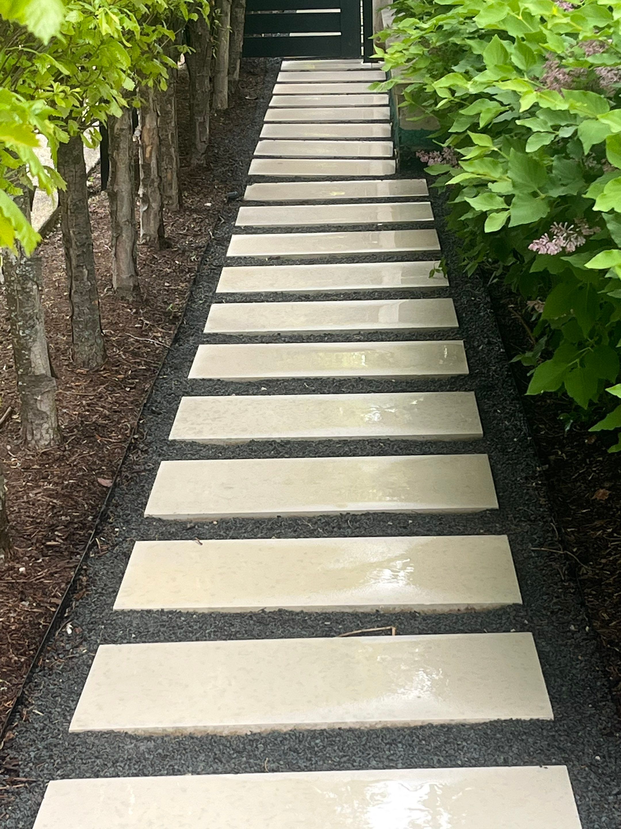 Exterior Stone and Garage Pressure Washing by Northern Power Washing LLC.