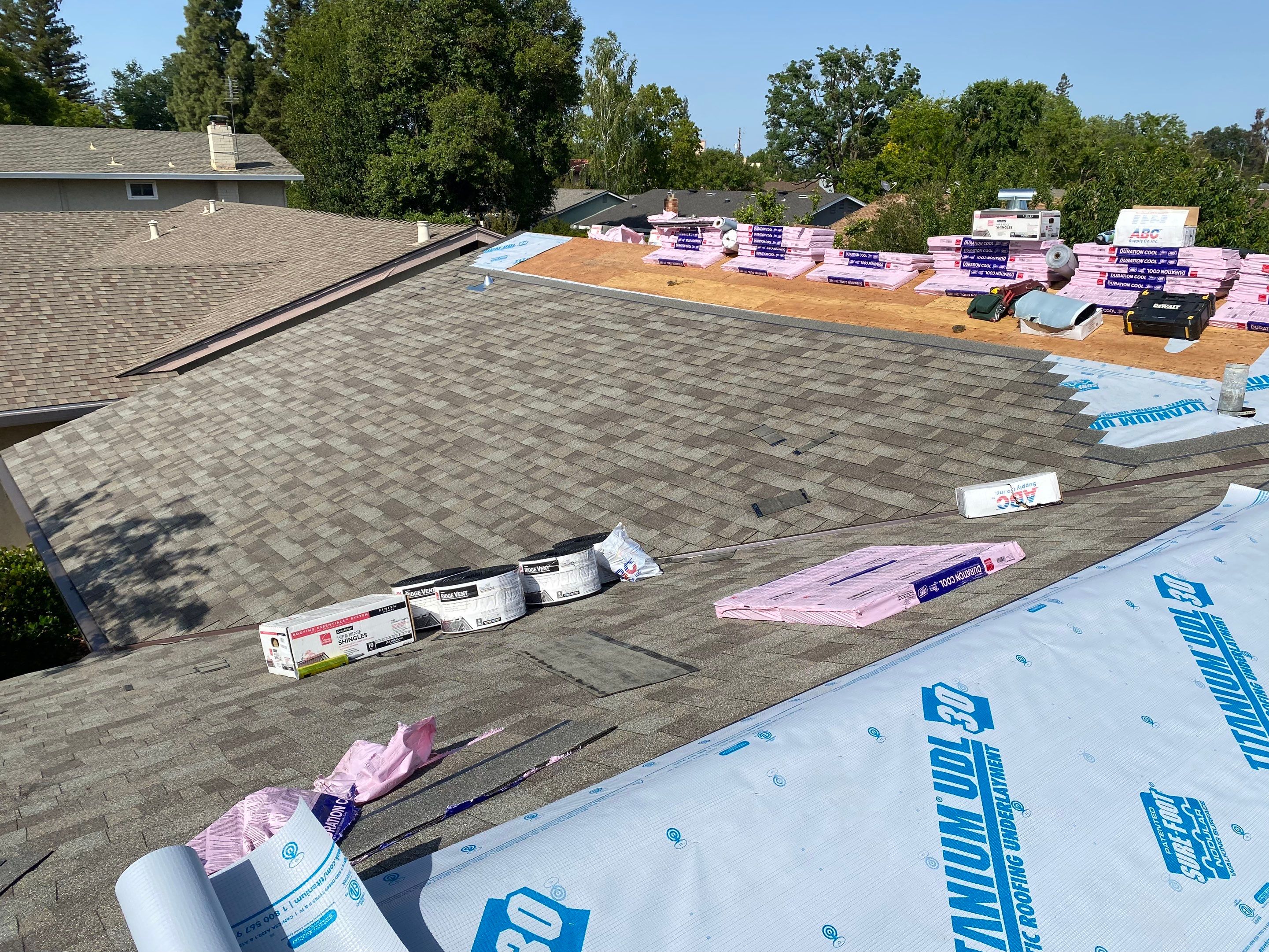Residential Roofing Installation using Owens Corning Roofing Shingles by Byers Enterprises 