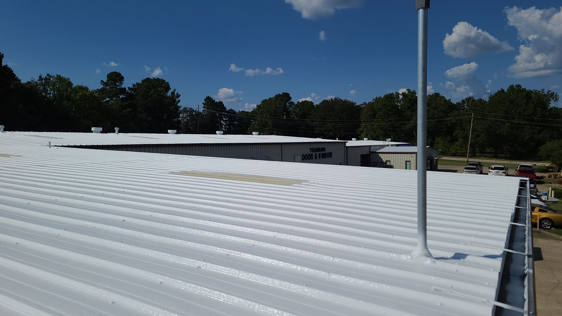 Commercial Metal Restoration System using Aldocoat Coatings by Hostetler Roofing