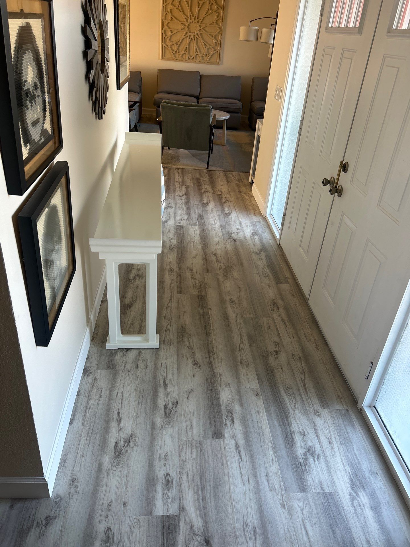 LVP Install in living room/ Kitchen by Vrmmm Flooring