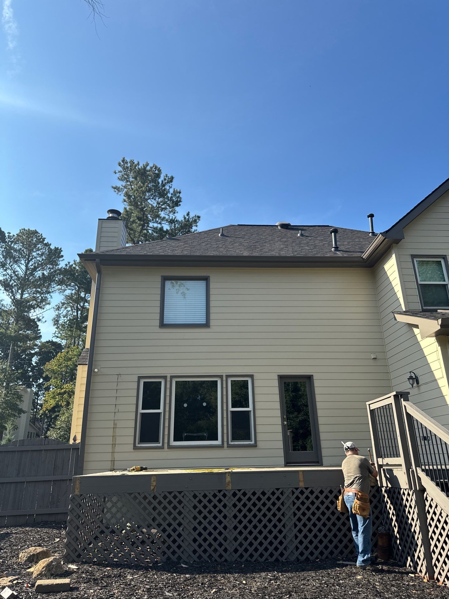 Custom Multi-Level Composite Deck and Screened-In Porch in Marietta by Swift Home Renovations