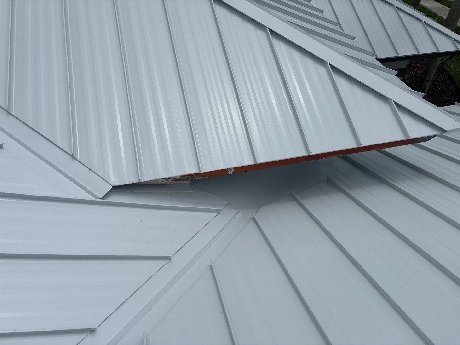 24ga 1.5" Mechanical Seam Regal White  by Total Roofing System The Metal Roof Experts