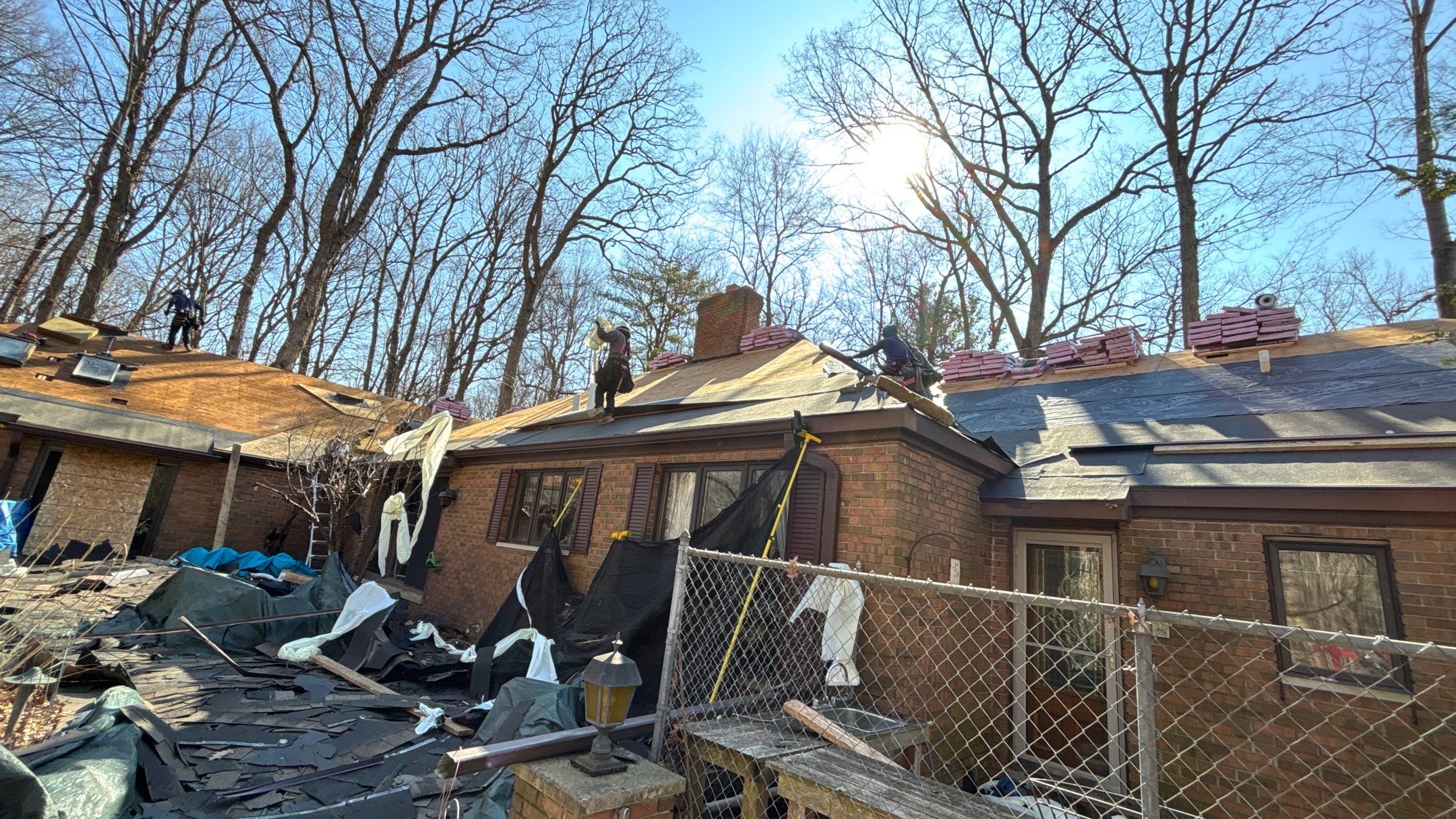 Roof Replacement using Owens Corning Colonial Slate by 180 Contractors