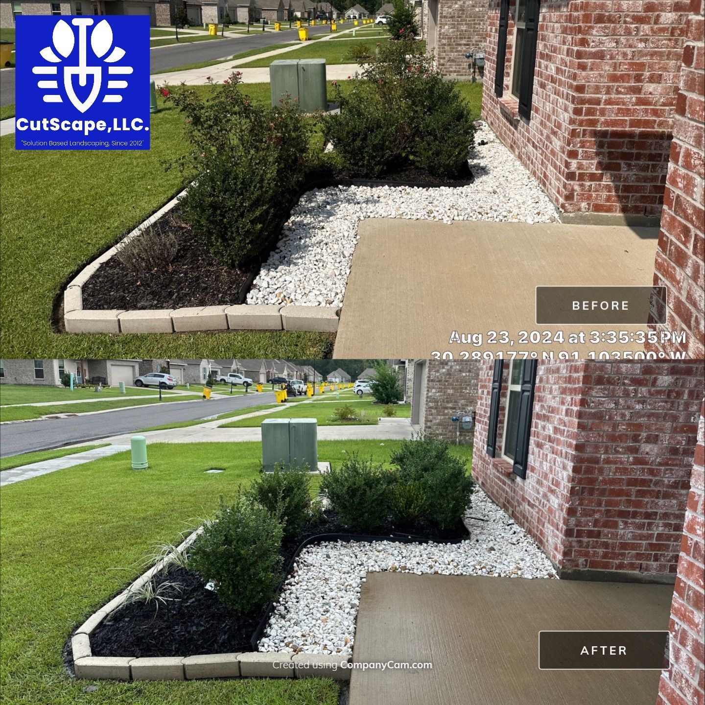 LANDSCAPE SERVICES: BED PREP / PLANT INSTALL / MULCH / & MICRO-IRRIGATION by CutScape, LLC.