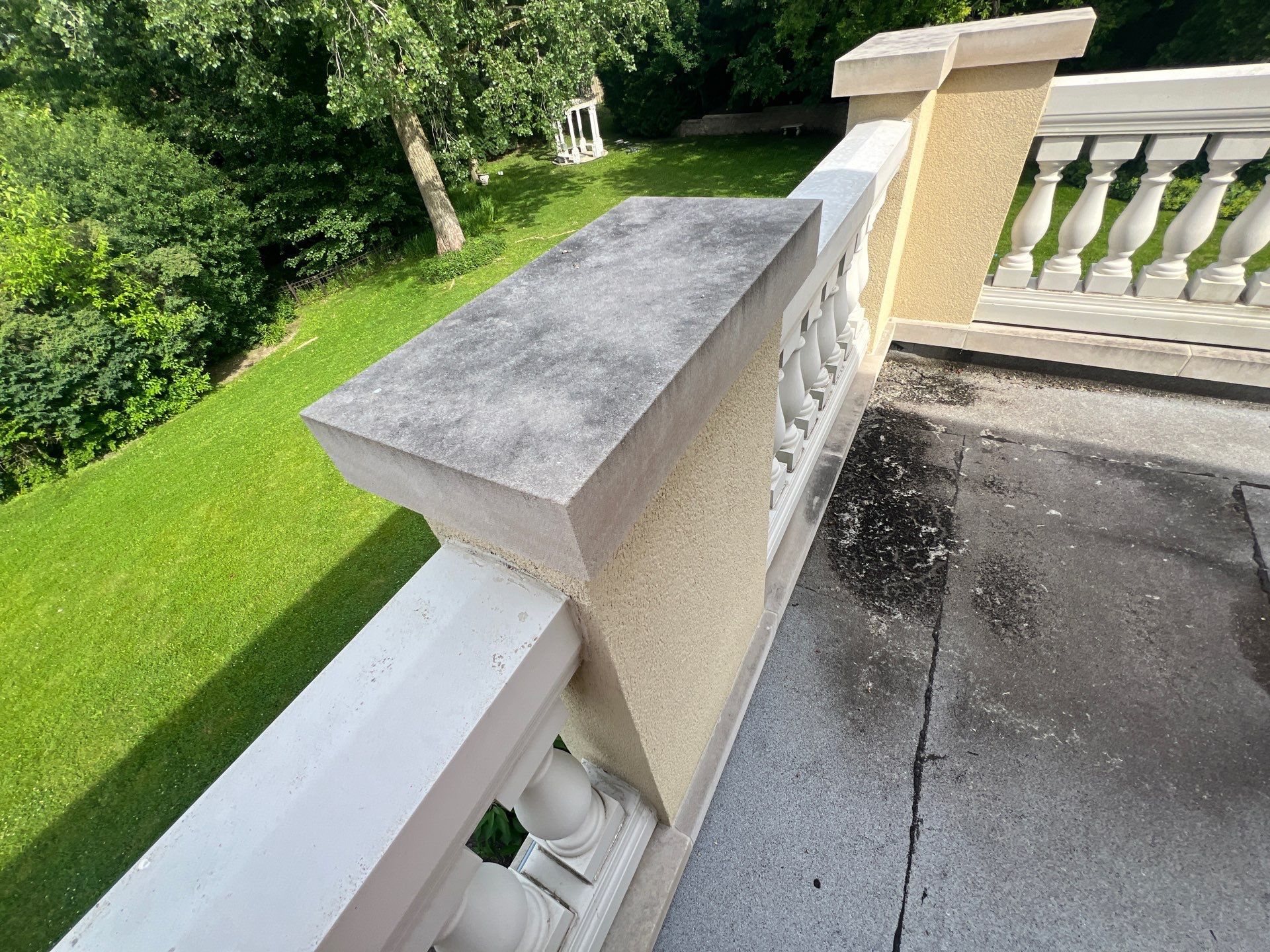 concrete cleaning using Algaecide, soft wash soap by Northern Power Washing LLC.