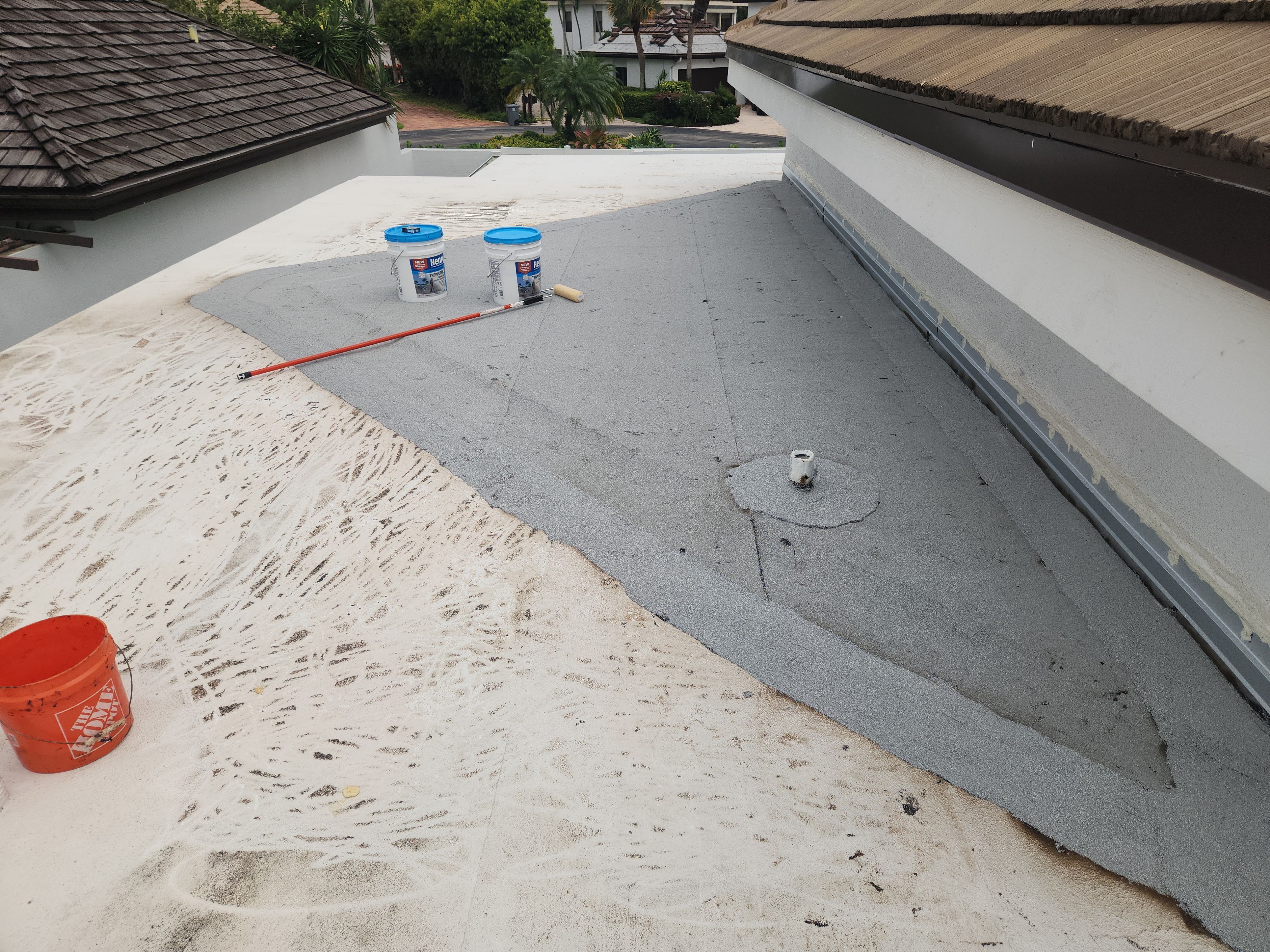 Flat Roof Restoration and Silicone Coating in Boca Raton by Aastro Roofing