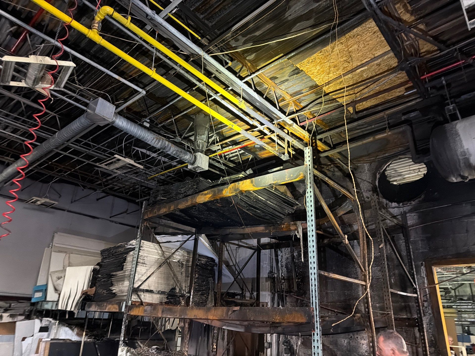 Industrial Warehouse Fire Damage Cleaning and Spray Sealing in Islandia by EMS Restoration Corp