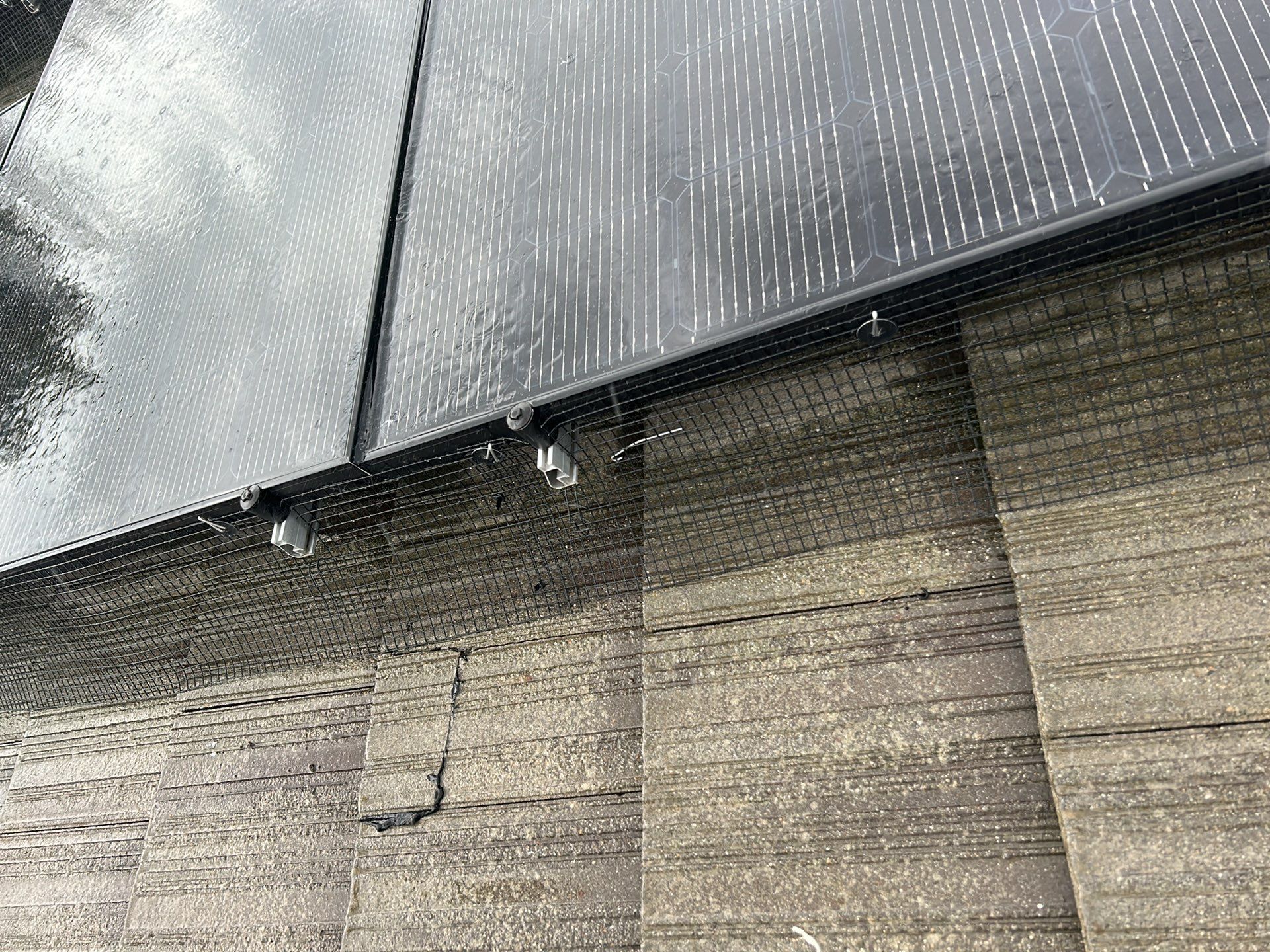 Solar Panel Bird Proofing using Critter Guard Mesh-Flat tile by All One Solar Shine