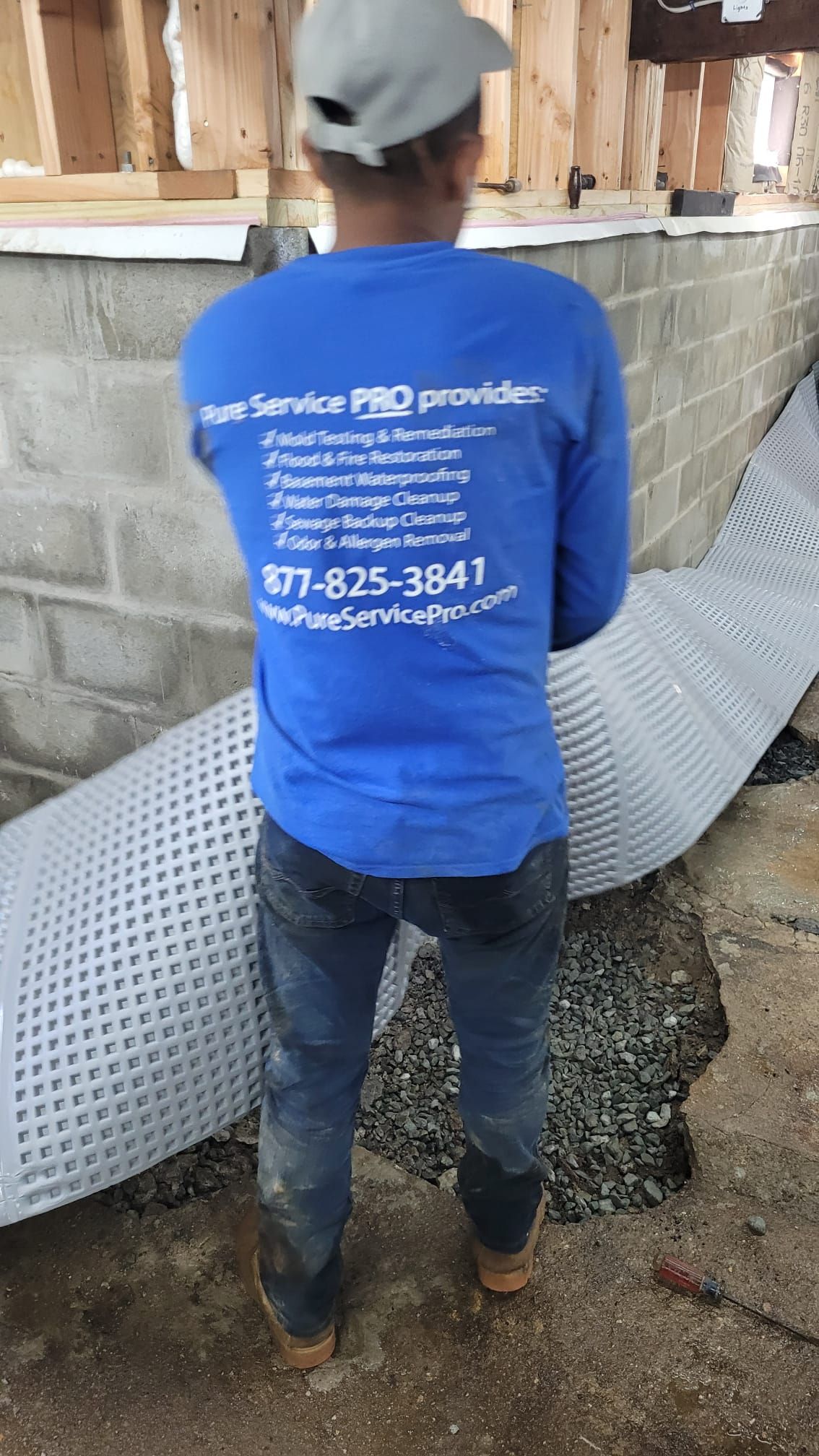 Interior French Drain Boonton NJ by Pure Service Pro, LLC 