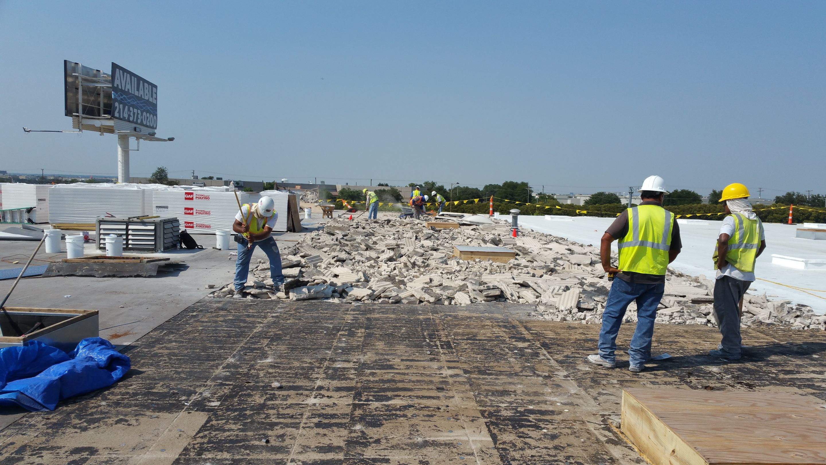 Massive Storm Damage Project - Factory in Arlington by First United Roofing & Construction