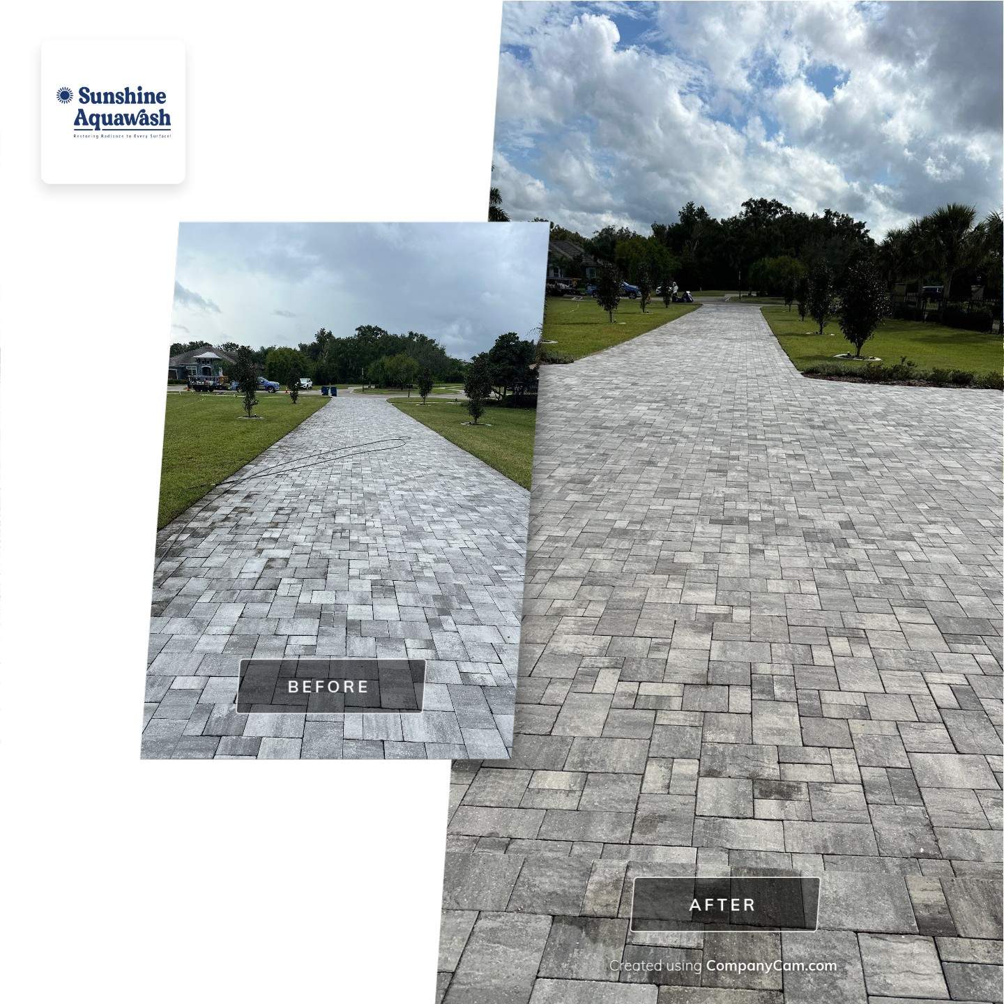 Complete Two-Story House Wash and Driveway Cleaning in Winding River Community, Bradenton, FL by Sunshine AquaWash