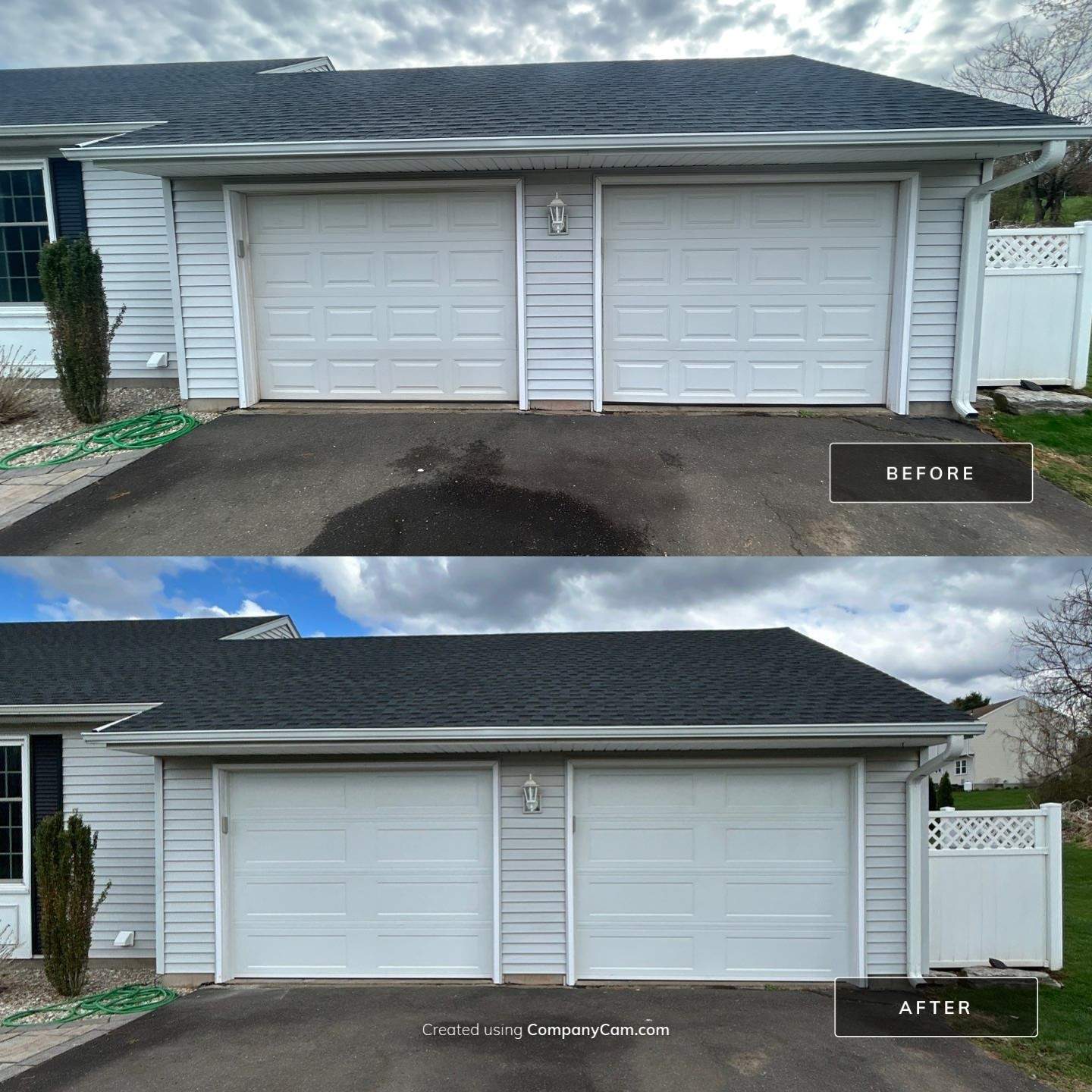 Garage Door Replacement & Exterior Refresh by DiGiorgi Roofing and Siding Inc