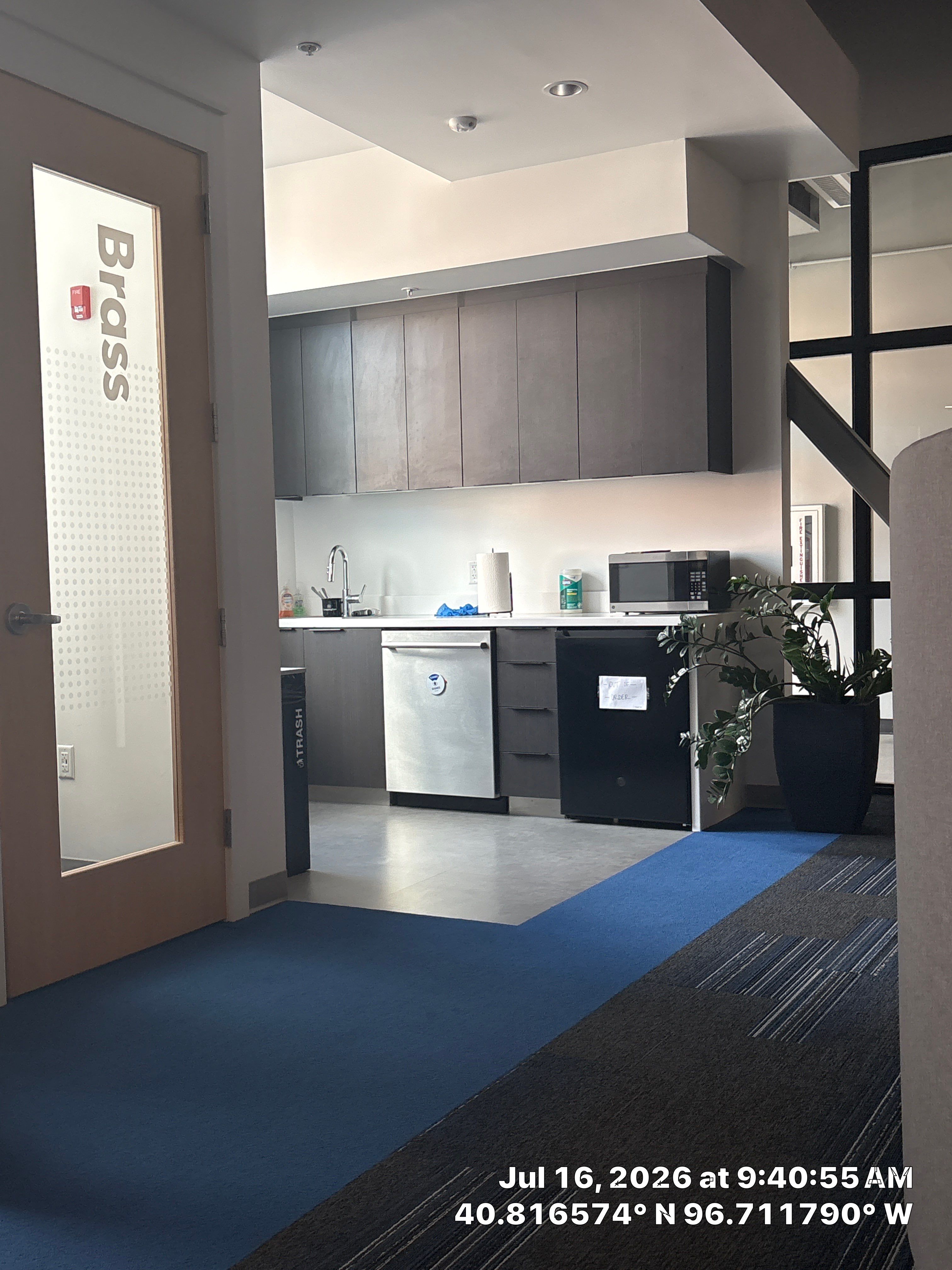 Modern Office Interior Renovation and Acoustic Baffles in Lincoln by CompanyCam Sales Demo