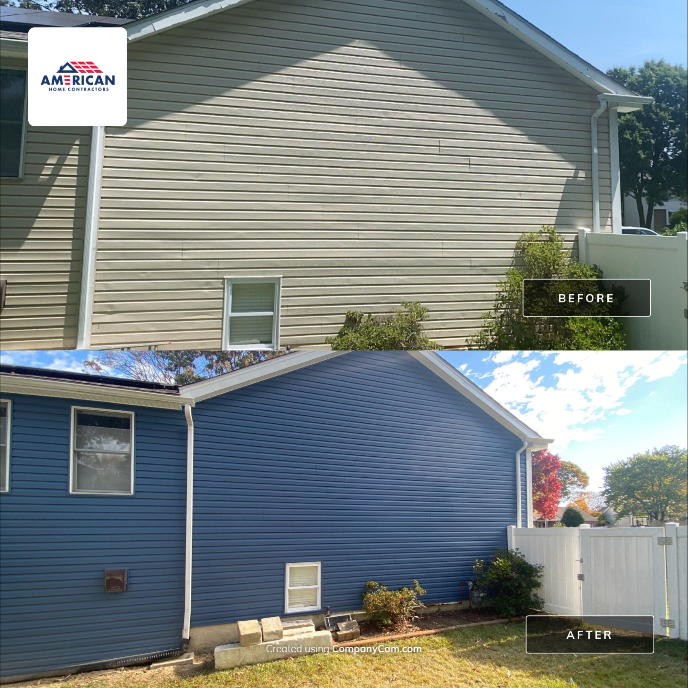 MASTIC Siding + Gutter Update by American Home Contractors