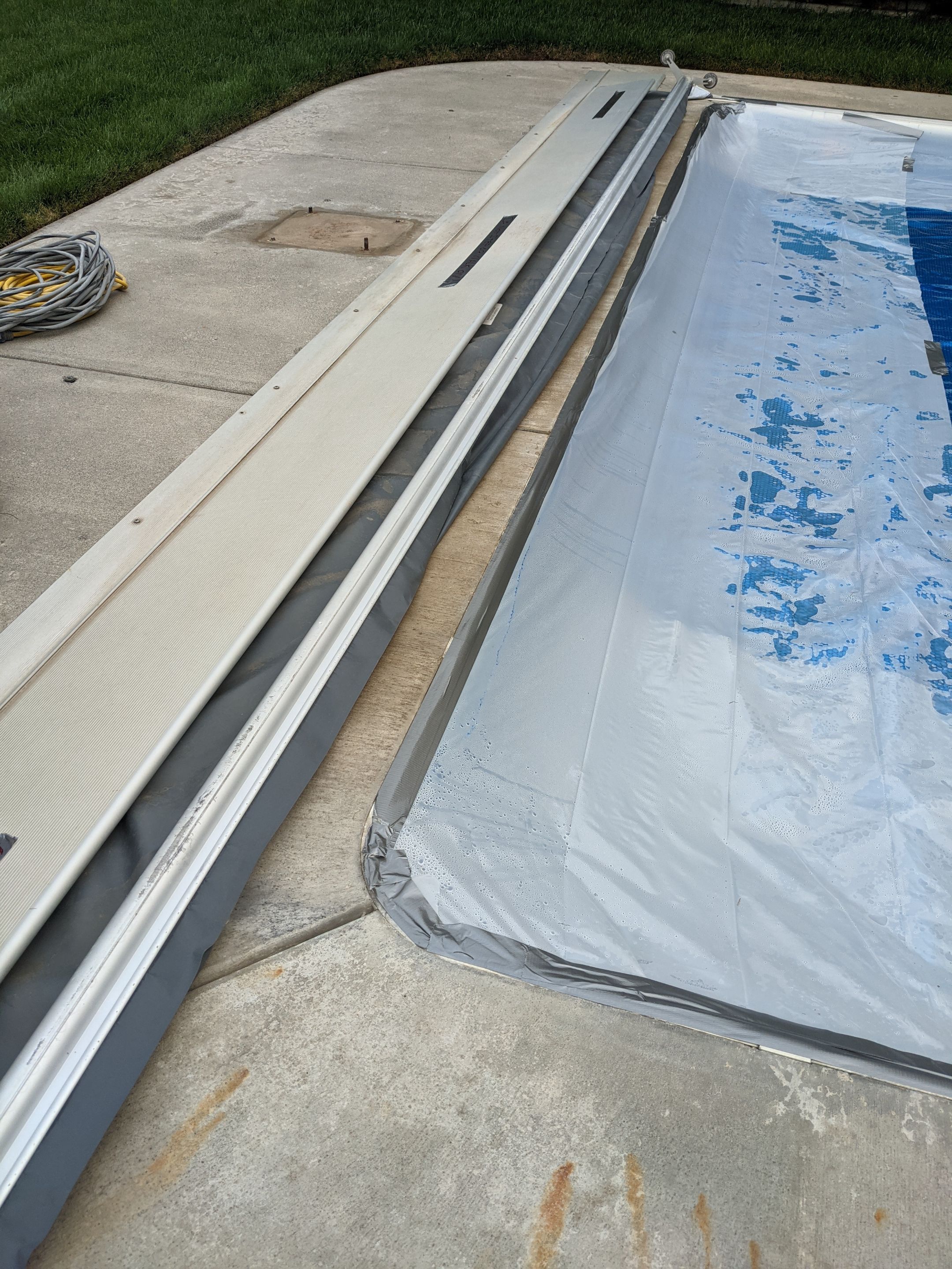 Pool Deck Transformation using Slate Stone by Croc Coatings, LLC