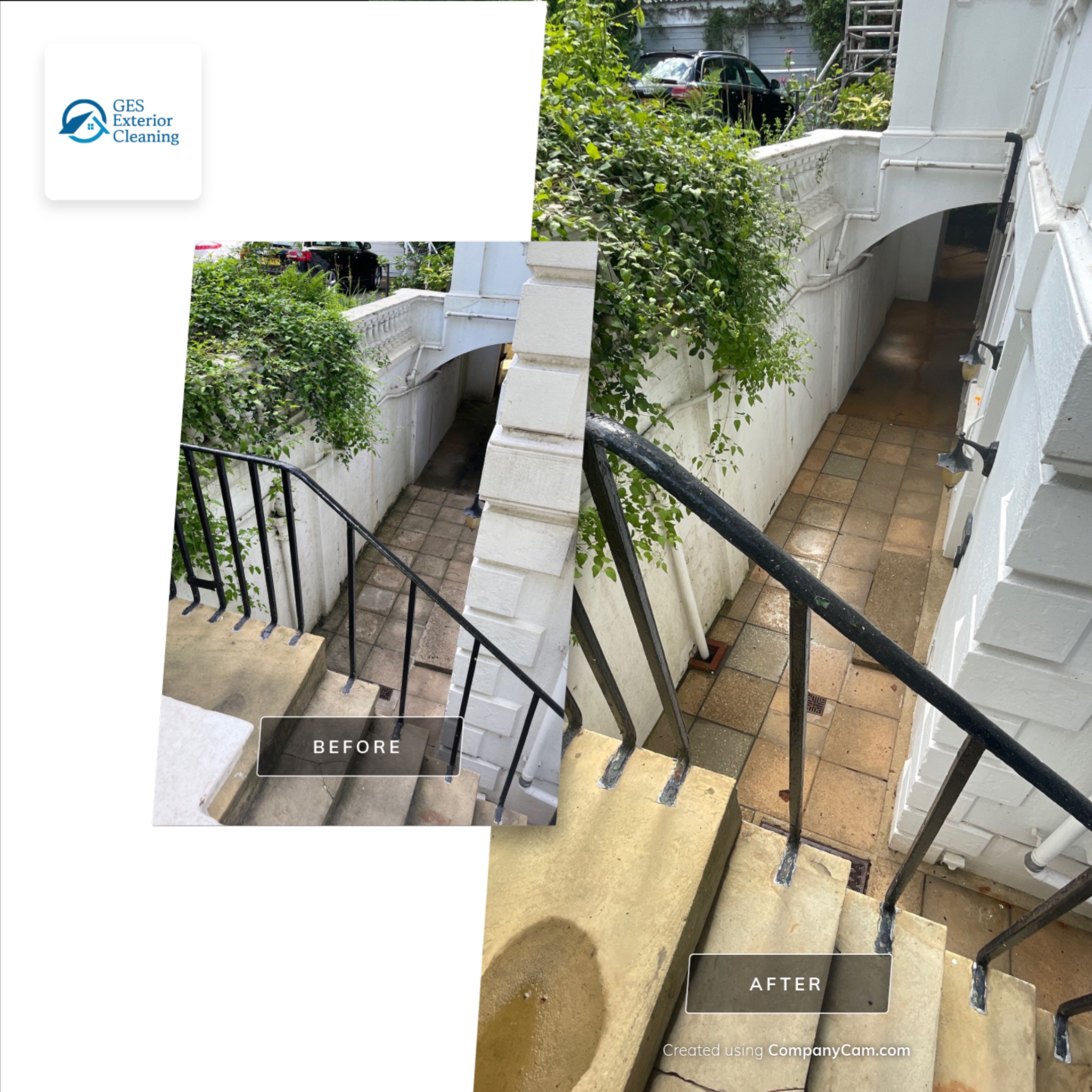 Render and patio clean using Pureseal Biocide by Ges Exterior Cleaning ltd