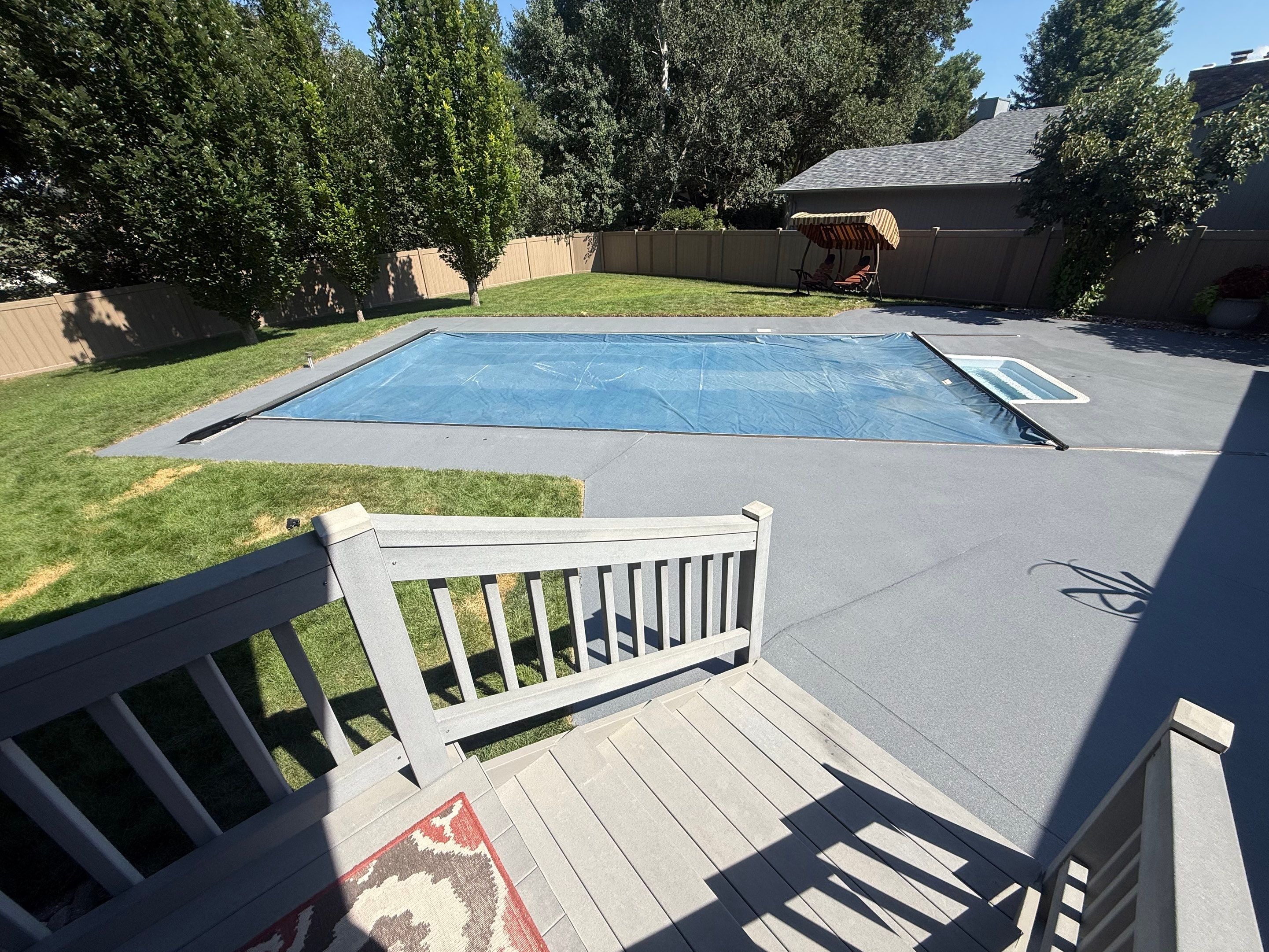 Residential Pool Deck Resurfacing in Sioux Falls by Select Painting, Coatings & Garage Cabinets