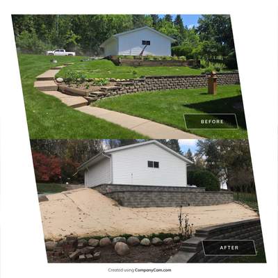 Removal Timber Wall Replace with Block 