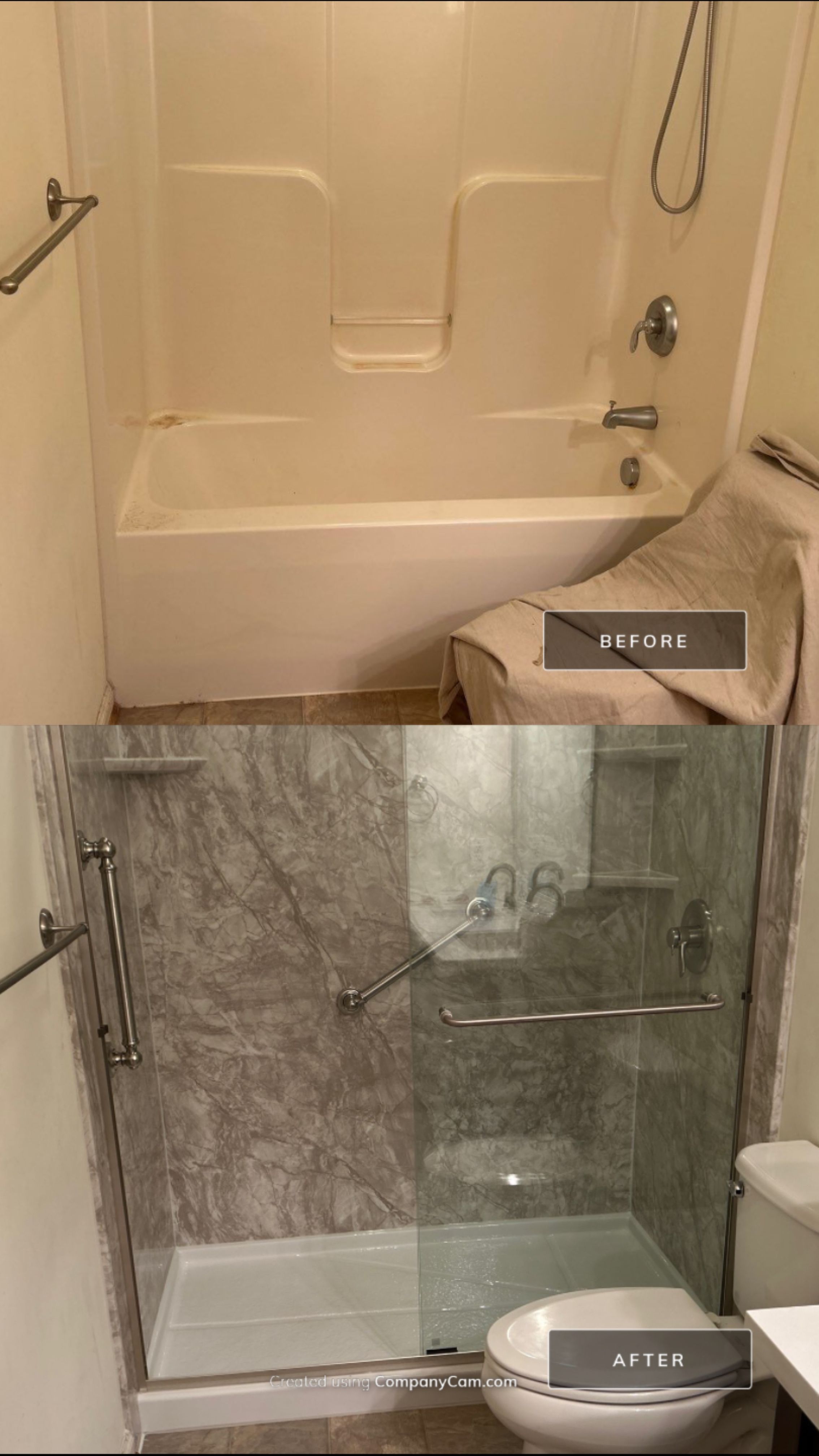 2 Tub to Shower Conversions by BathPlanet SW Virginia
