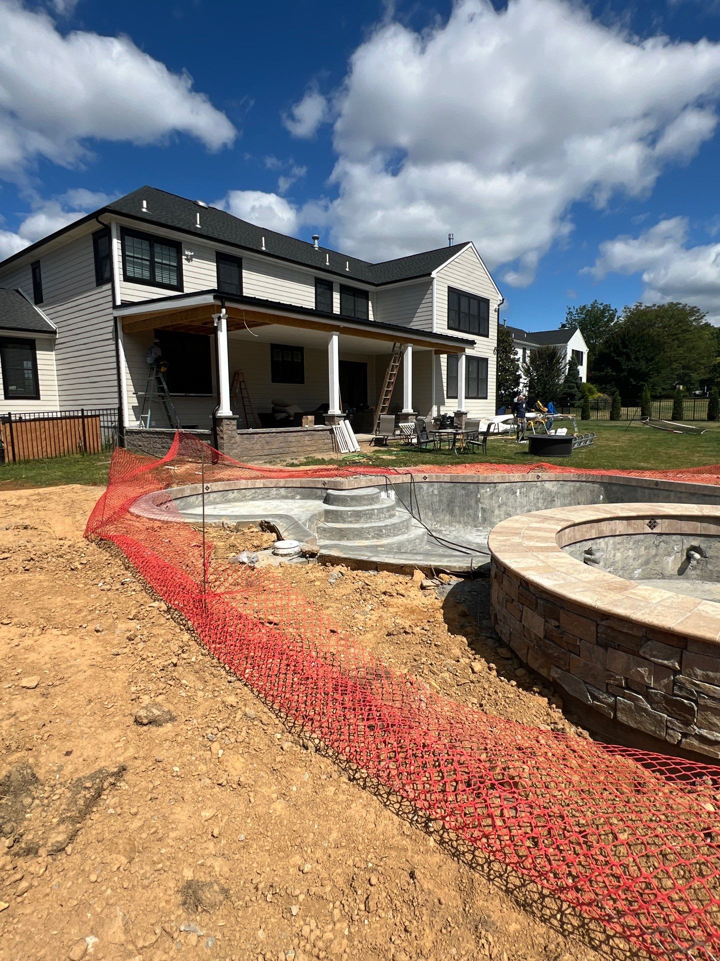 Stamped Concrete Pool Deck  by Architectural Concrete Design