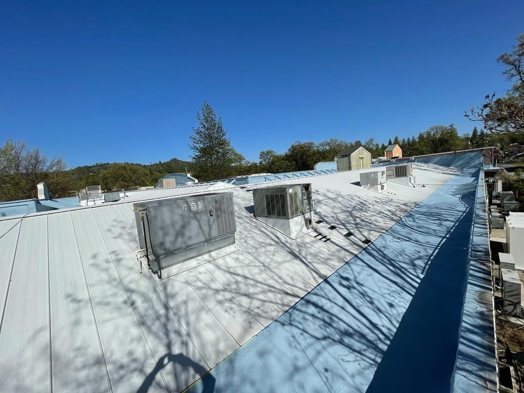 Foam Refurbish using Conklin Benchmark/PUMA XL coatings and spray foam by Straight Edge Roofing Inc