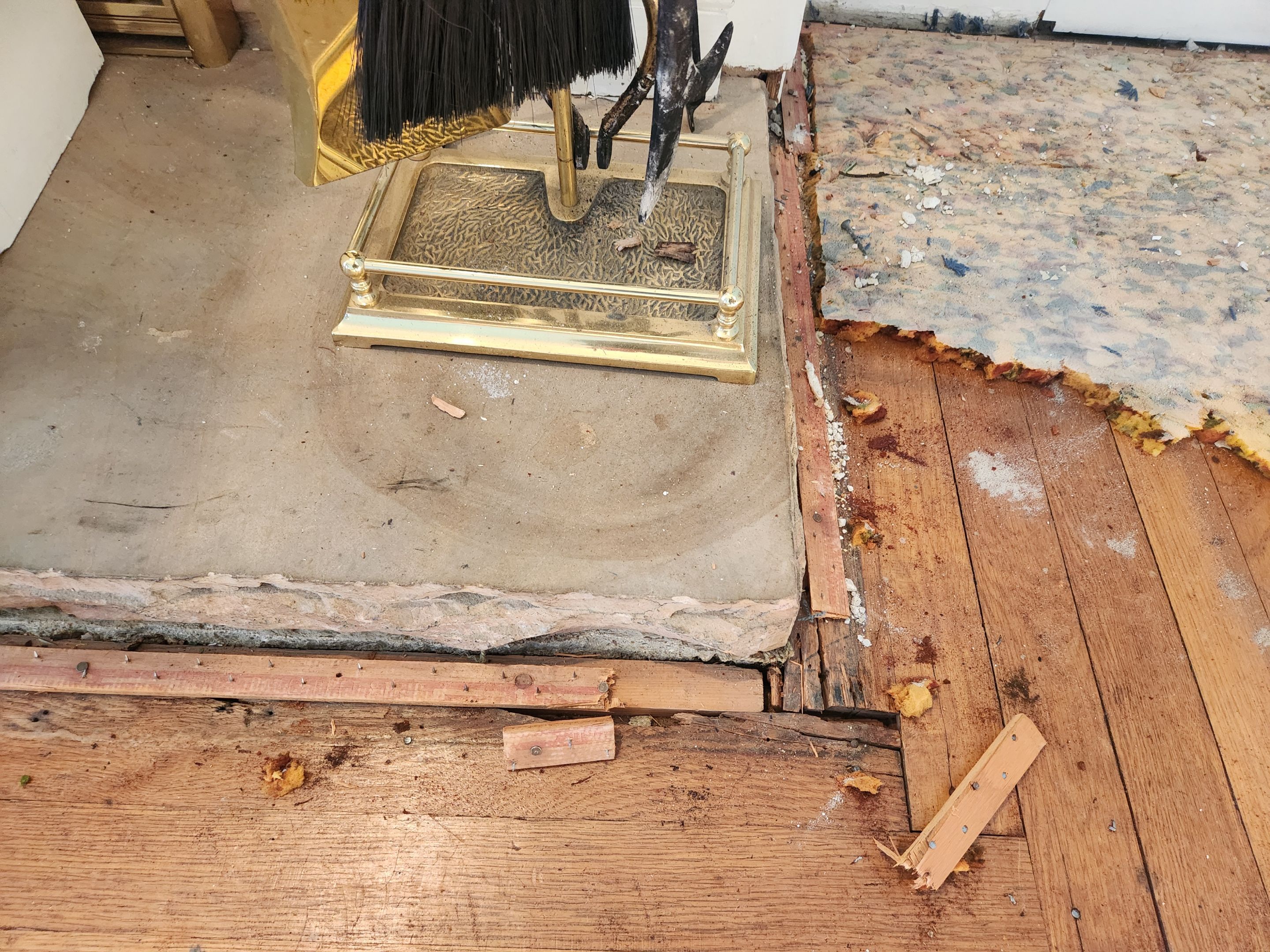 Hardwood floor repair and refinish using Duraseal Natural Stain with Semi Gloss Finish by Footprints Floors Morristown