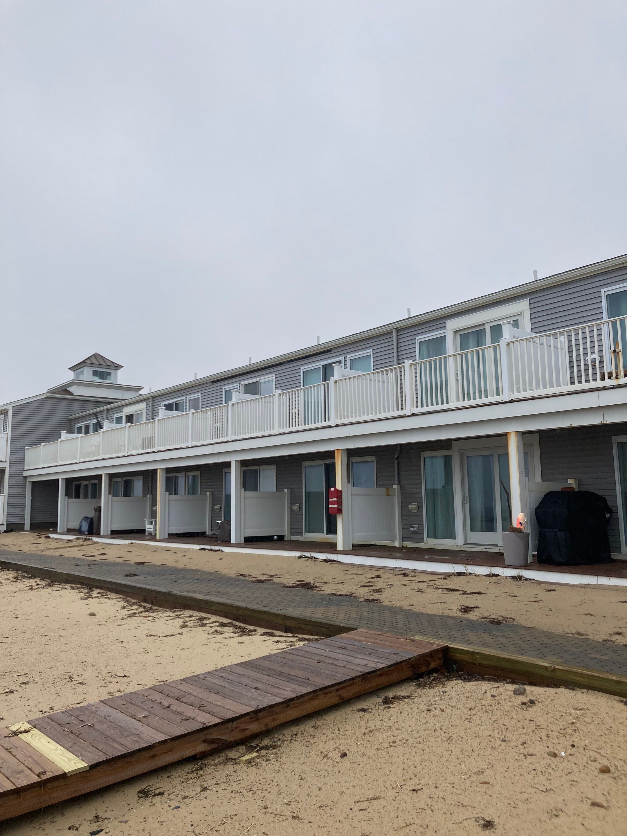 Gutter Installation using 6" K-Style Aluminum Gutter on the Seaside Inn in Truro, MA by Gutter Pro Enterprises