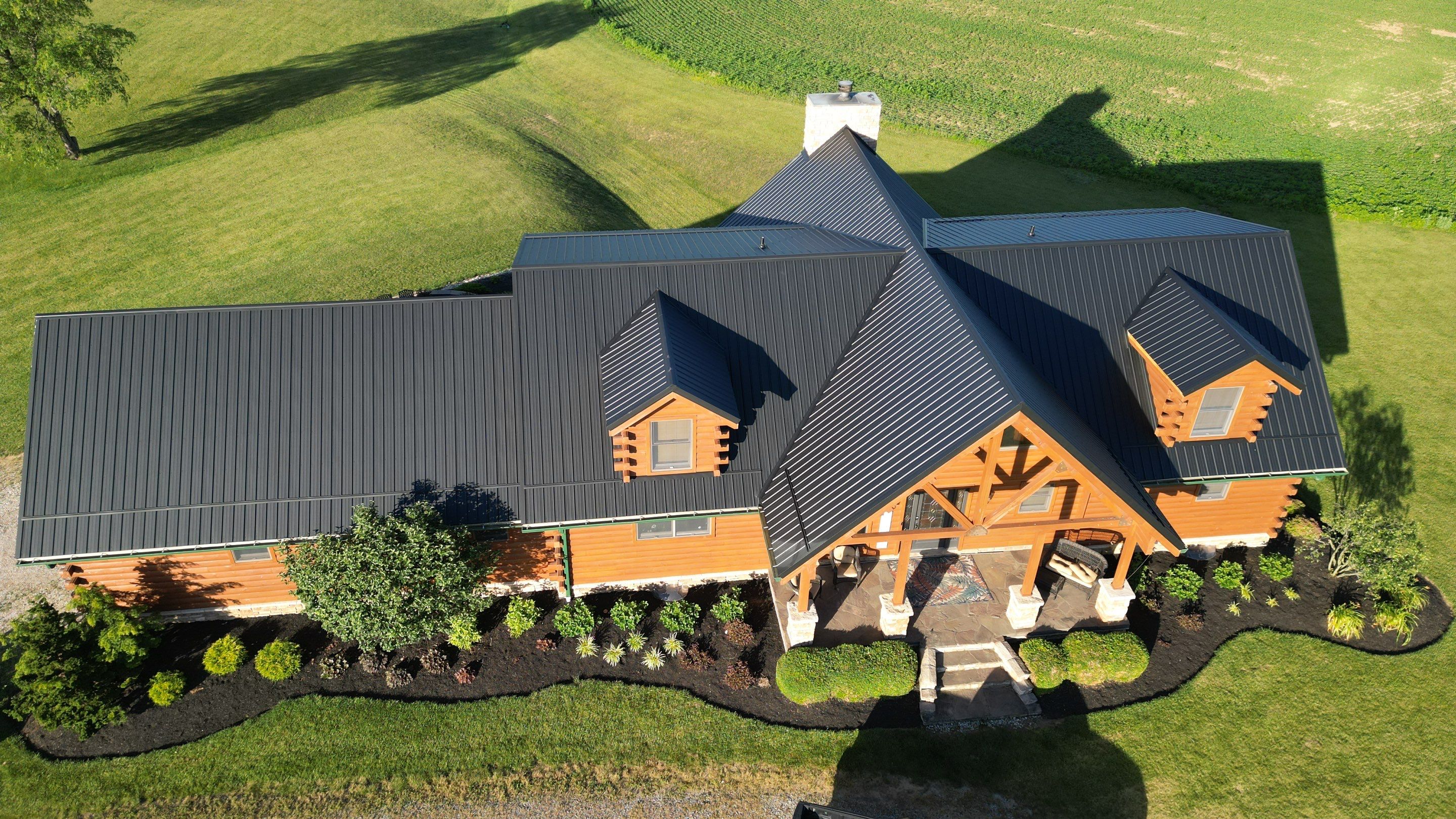 Residential Roofing Installation using Performance Panel Metal - Frost Black by RoofX 