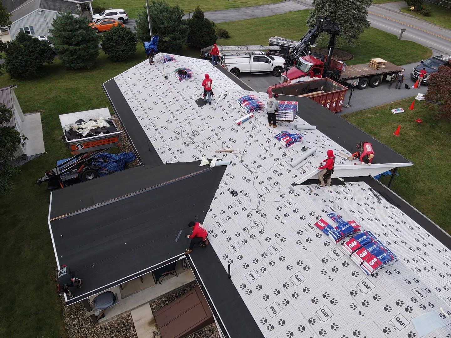 Residential GAF Timberline HDZ Shingle Roof Installation in Walnut Bottom by Teflon Roofing