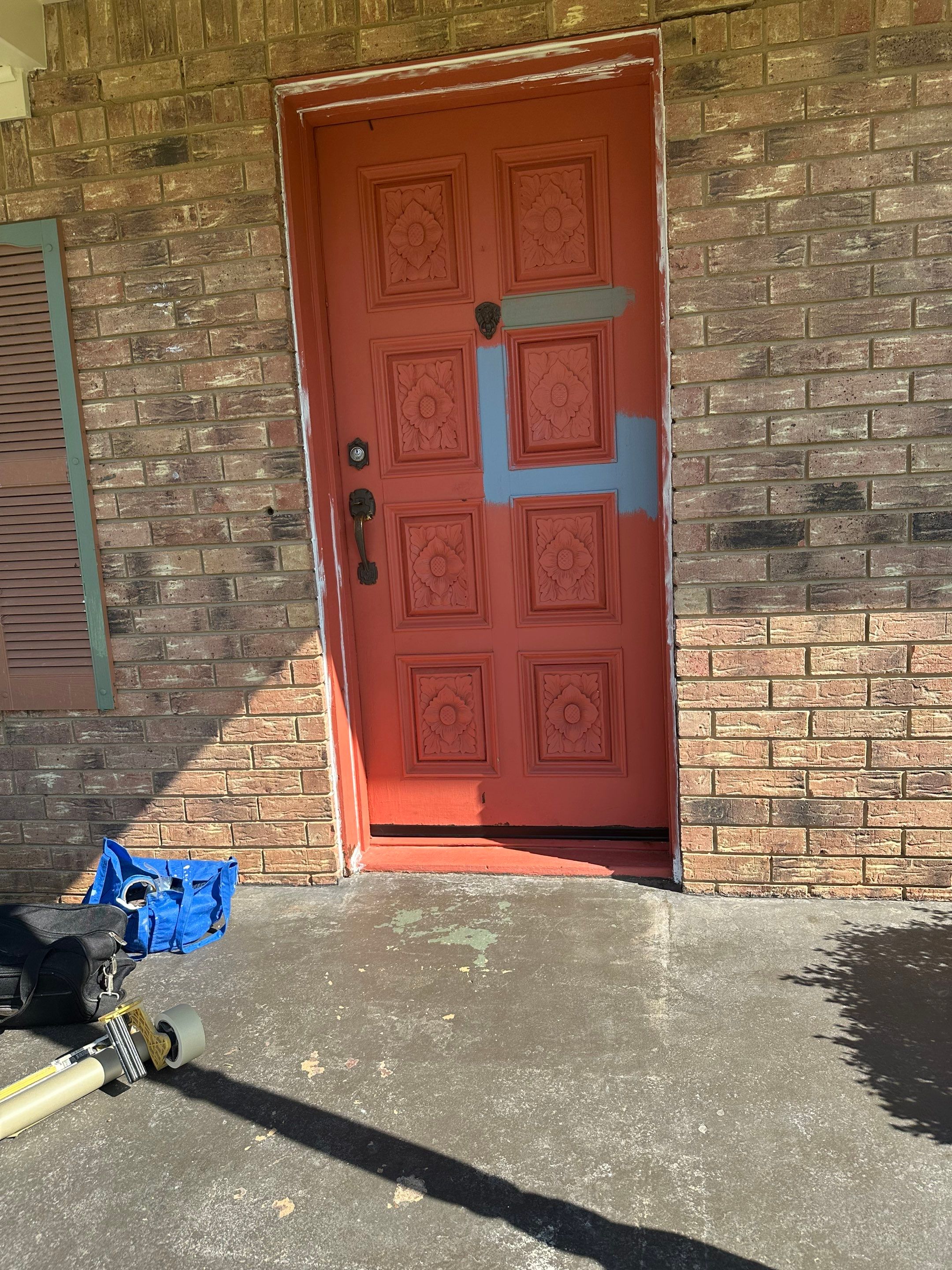 Exterior Painting in Arp, TX | Doors & Door Steps in Dark Gray by Quality Coats Painting
