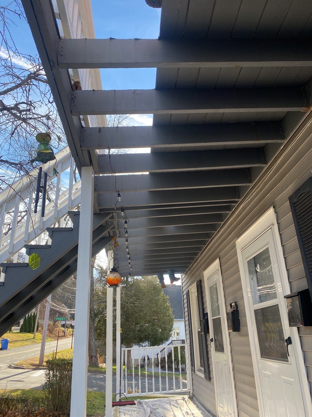 Deck Installation using Pressure treated railing by A Plus Exterior
