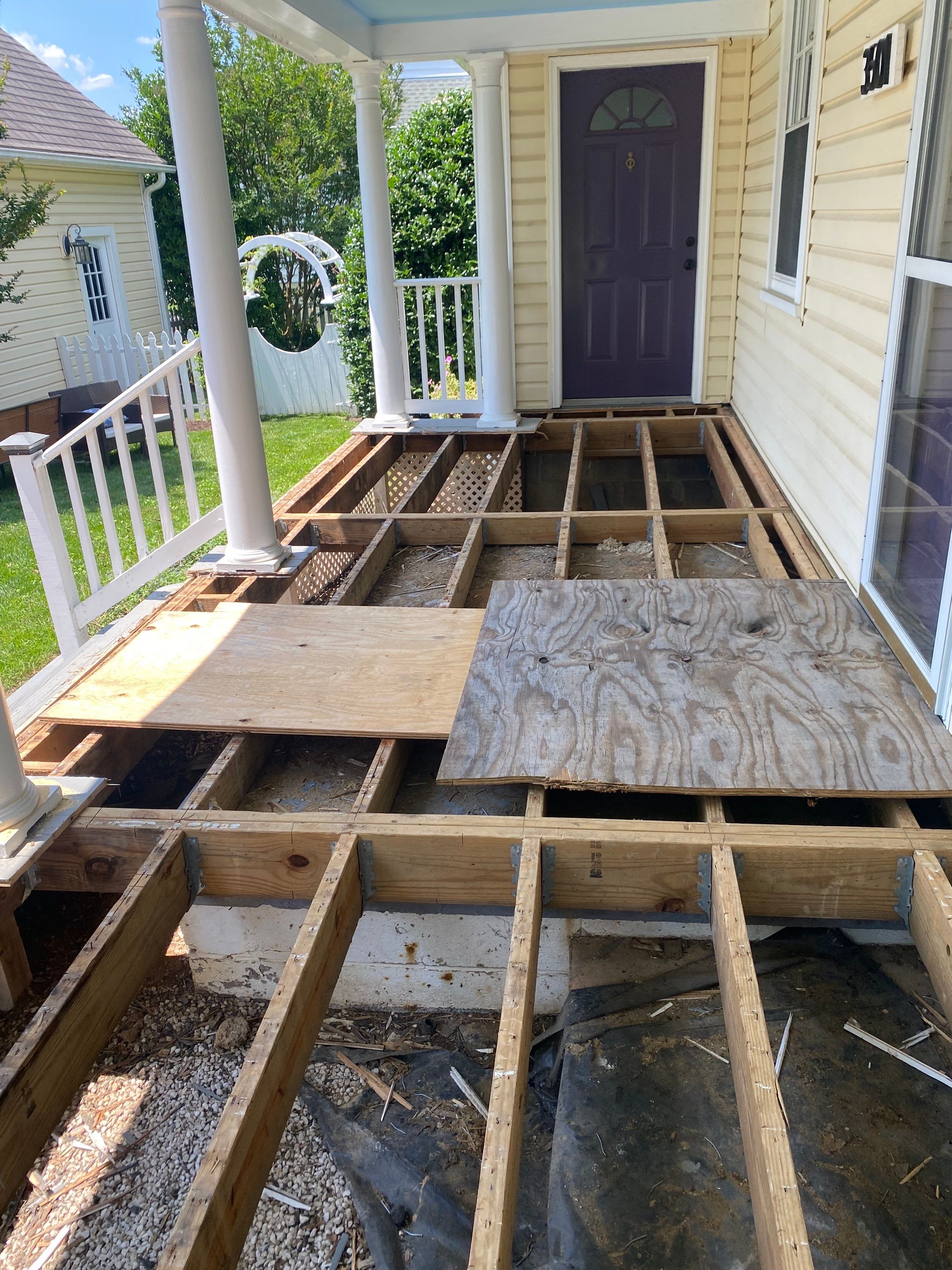 Front Porch Transformation using Timbertech Decking by The Smet Companies, LLC