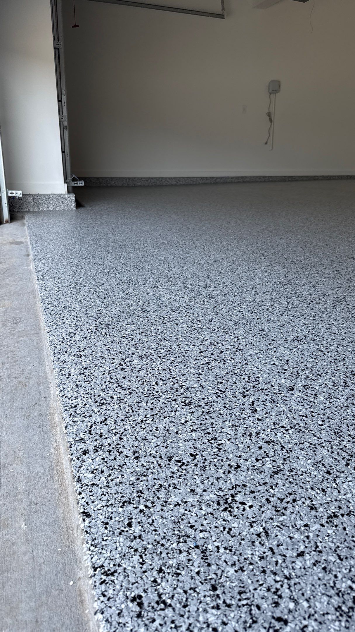 Joe Chose This Amazing Houndstooth Flake Floor by Banner Garage