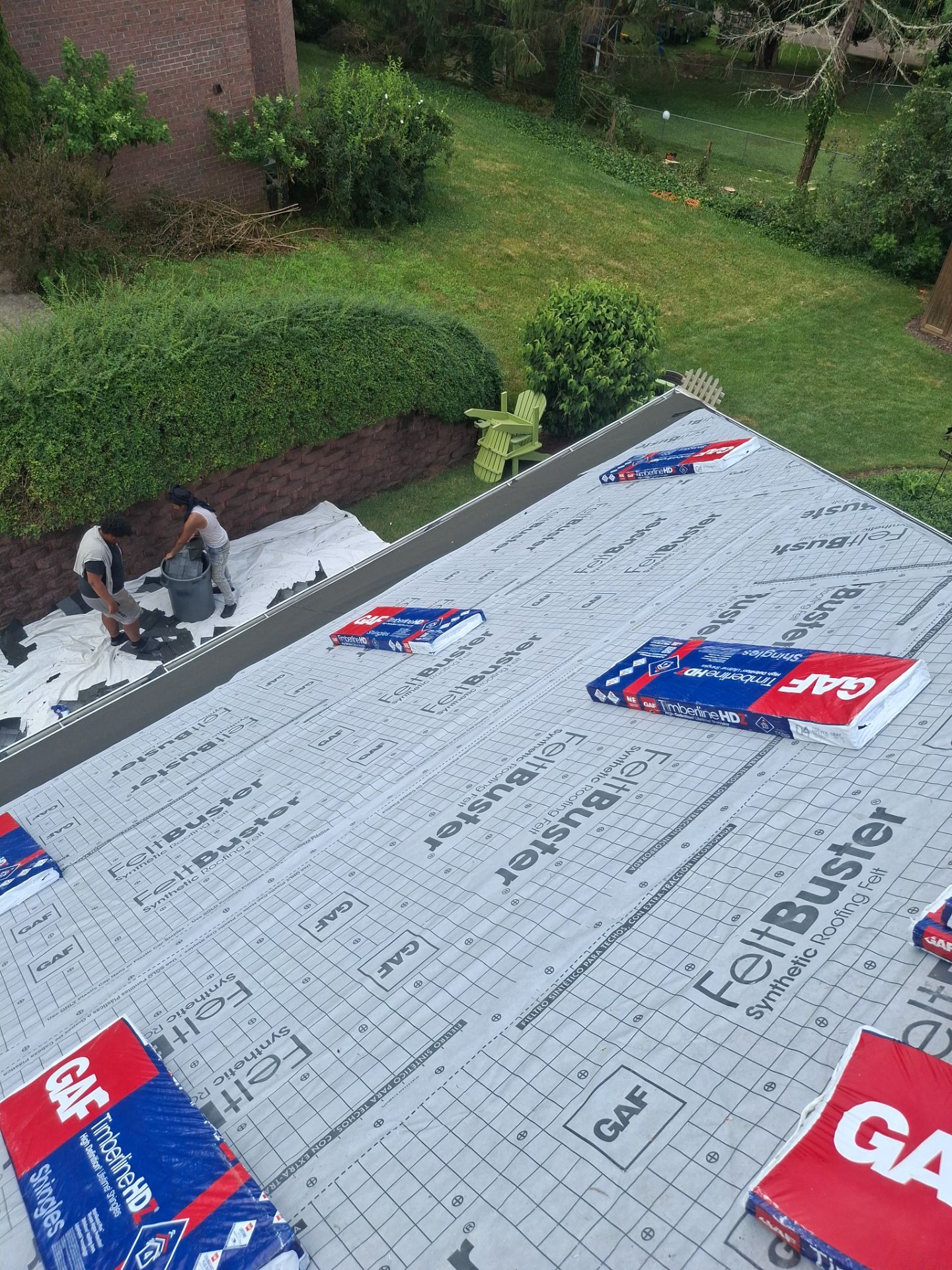 Residential Roofing Installation using GAF Timberline HDZ, Oyster Gray by Rainstoppers Roofing