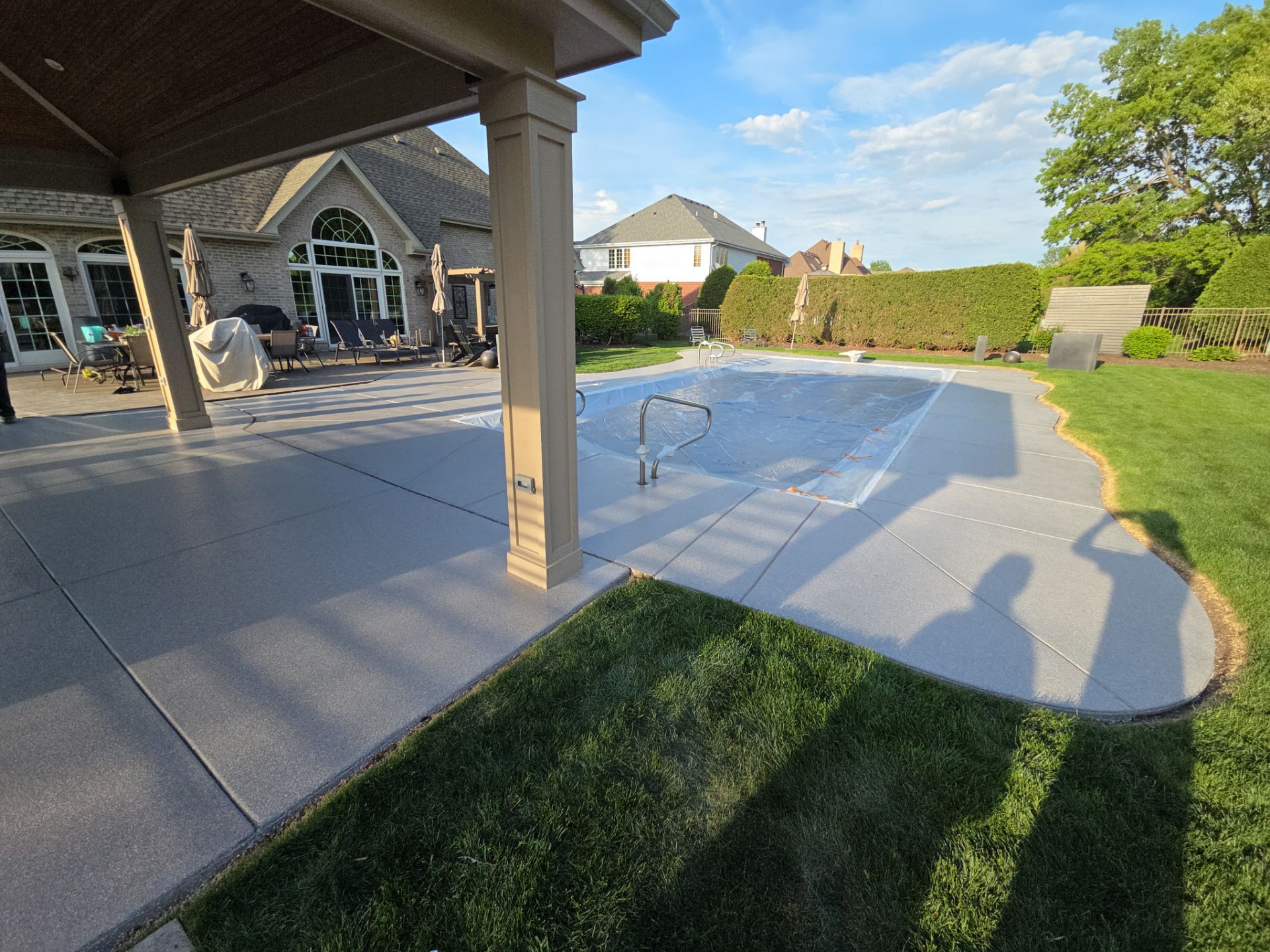 Pumice Pool Deck Concrete Coating by Level 10 Coatings
