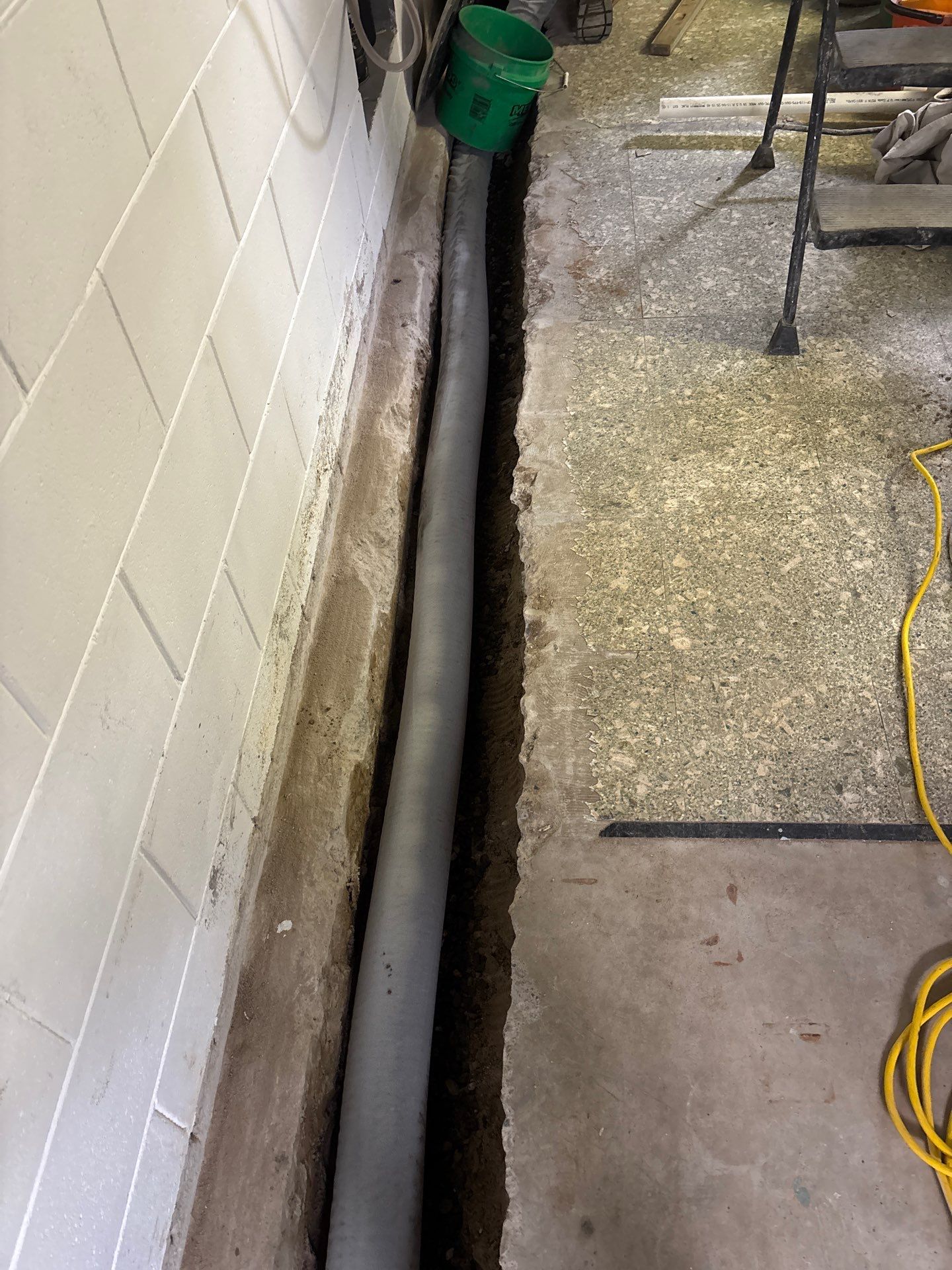 Drain Tile in Roseville for Carston by Waterproofing Northeast