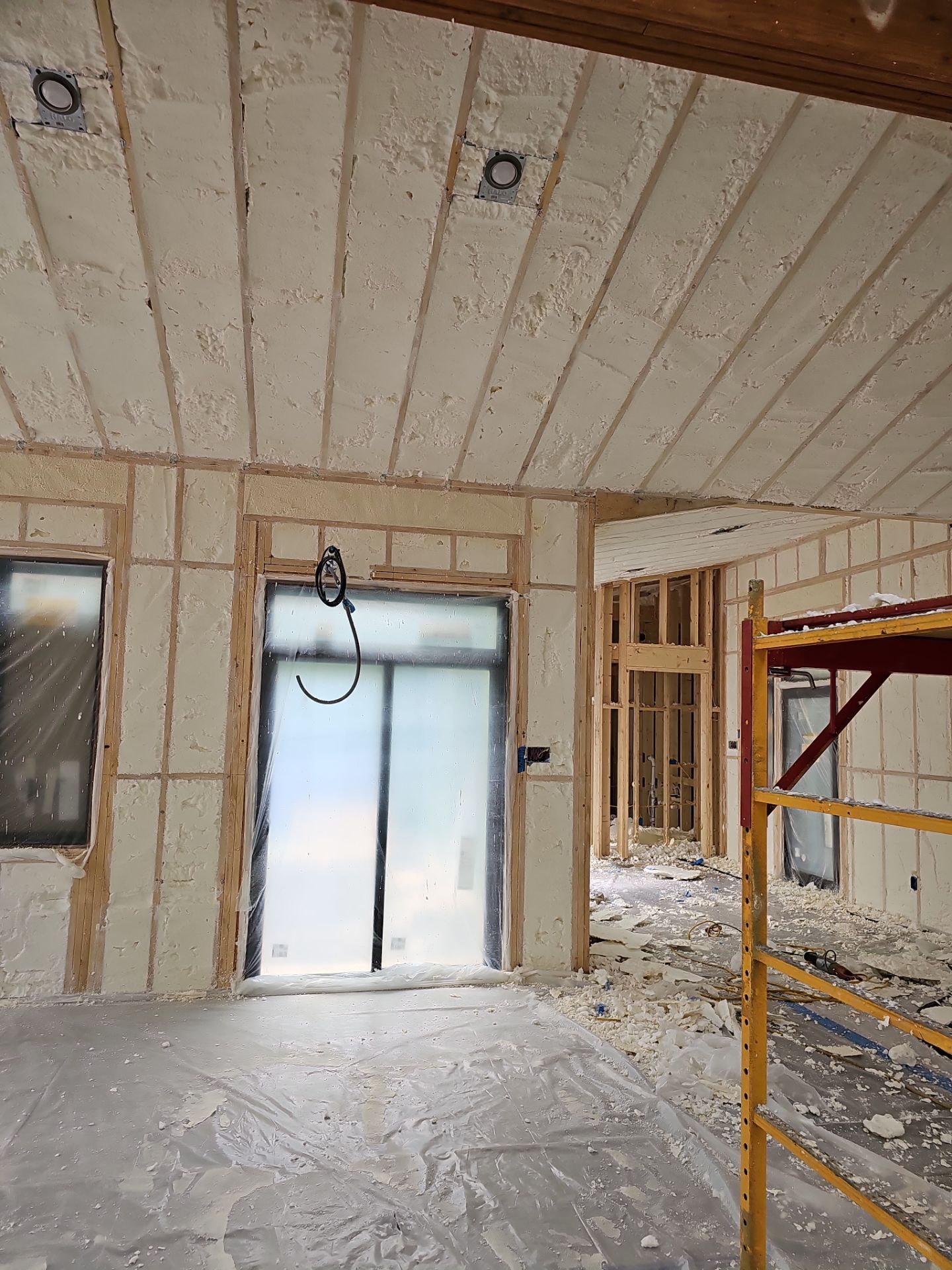 Spray Foam Insulation using open cell spray foam by NYS Foam & Energy