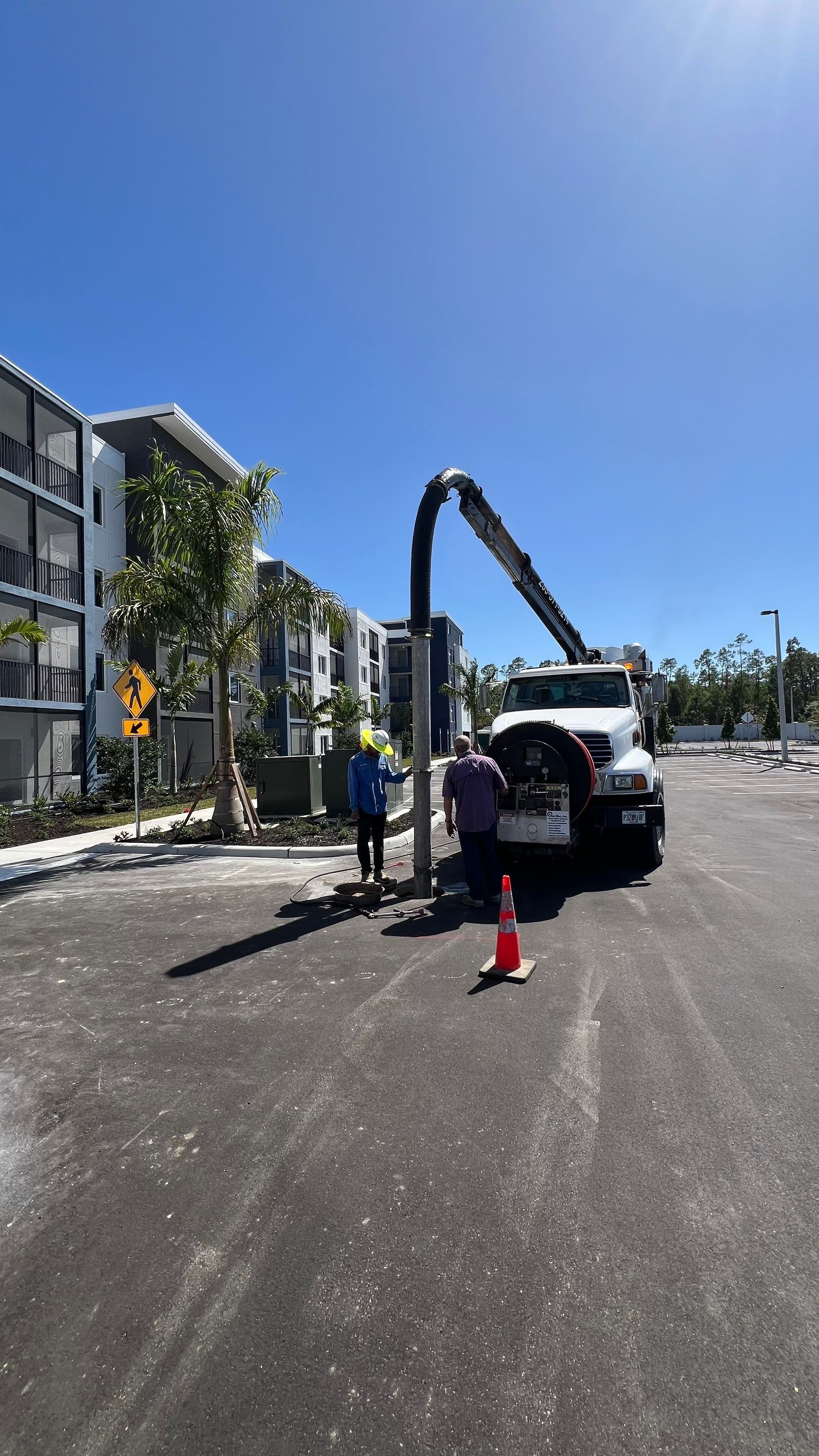 New Construction Apartment Complex Stormwater System and Sewer System Cleaning by Don Mar, Inc. Storm Water Solutions
