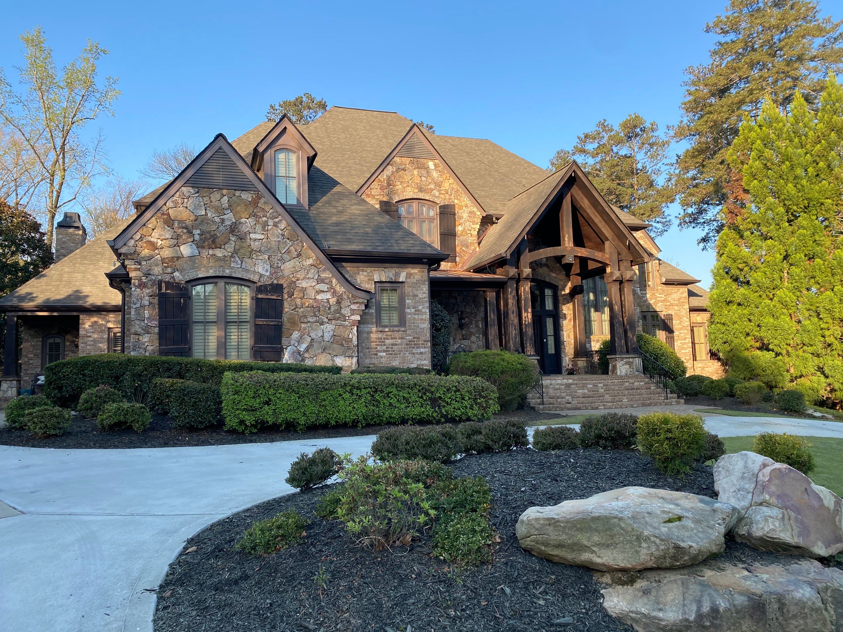 Exterior Painting and Trim Refresh for Large Brick Residence in Suwanee by Swift Home Renovations 