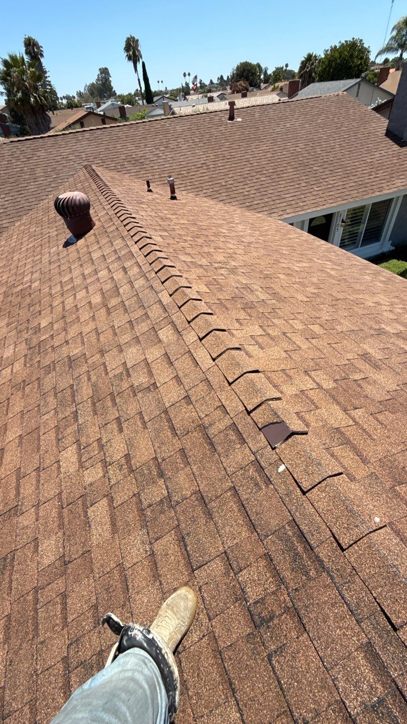 Asphalt Shingle Roof Rejuvenation and Vent Sealing in San Diego by Reliable Roofing San Diego Inc.