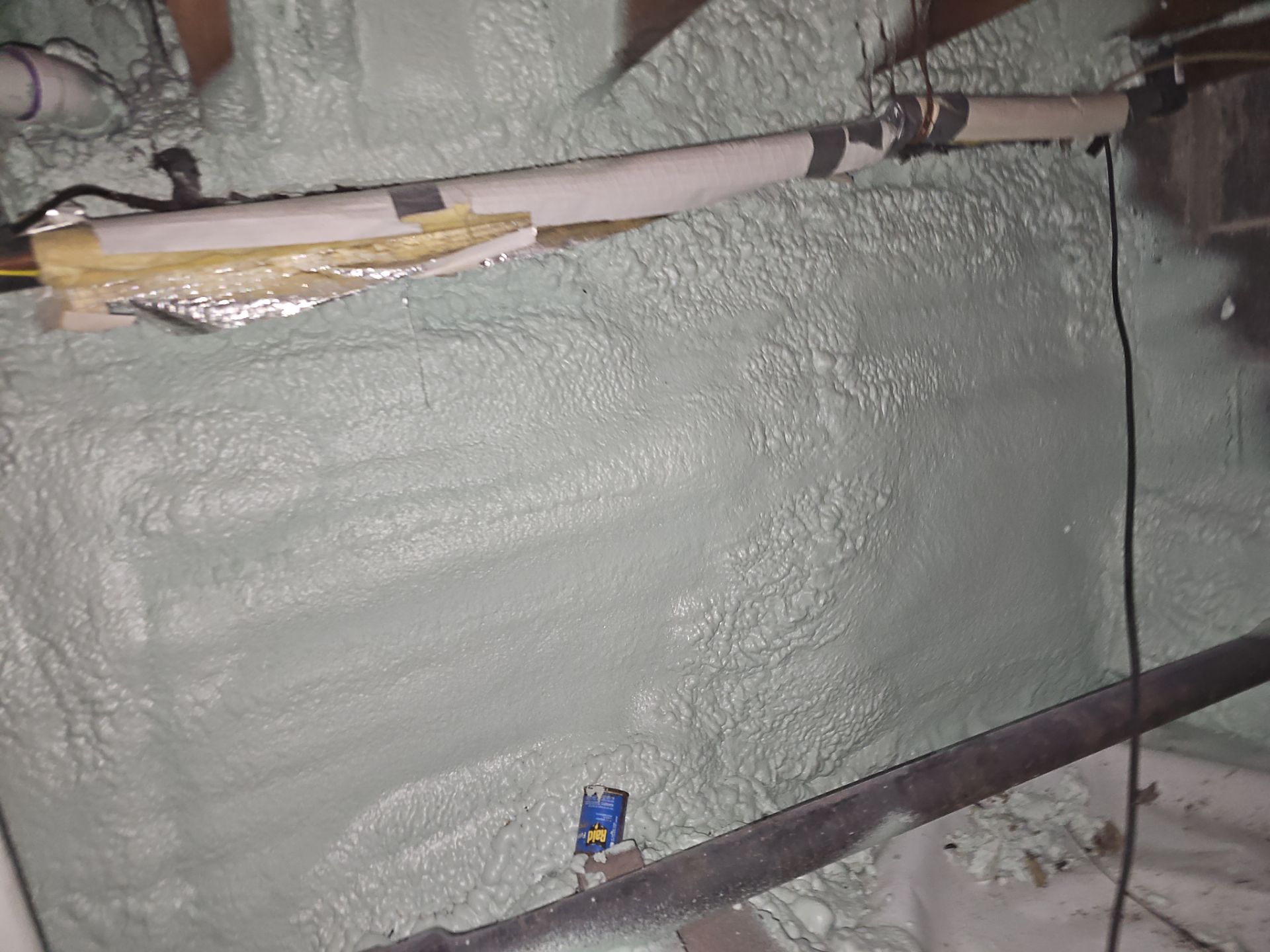 Basement Exterior Walls using Crawl Space Liner by NYS Foam & Energy