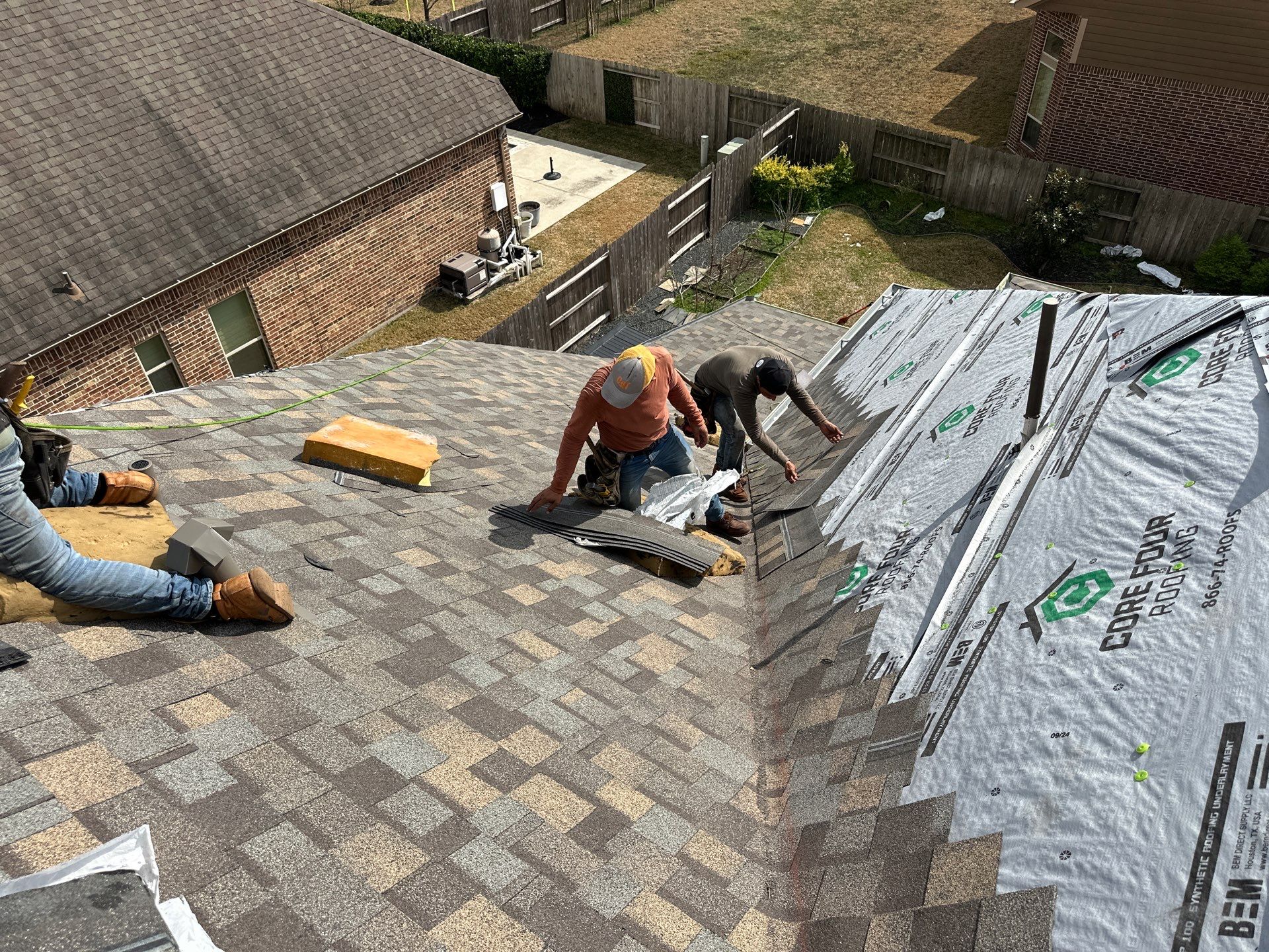 Roof Replacement in Cypress after Customer sustained Hail Damage! by Core Four Roofing