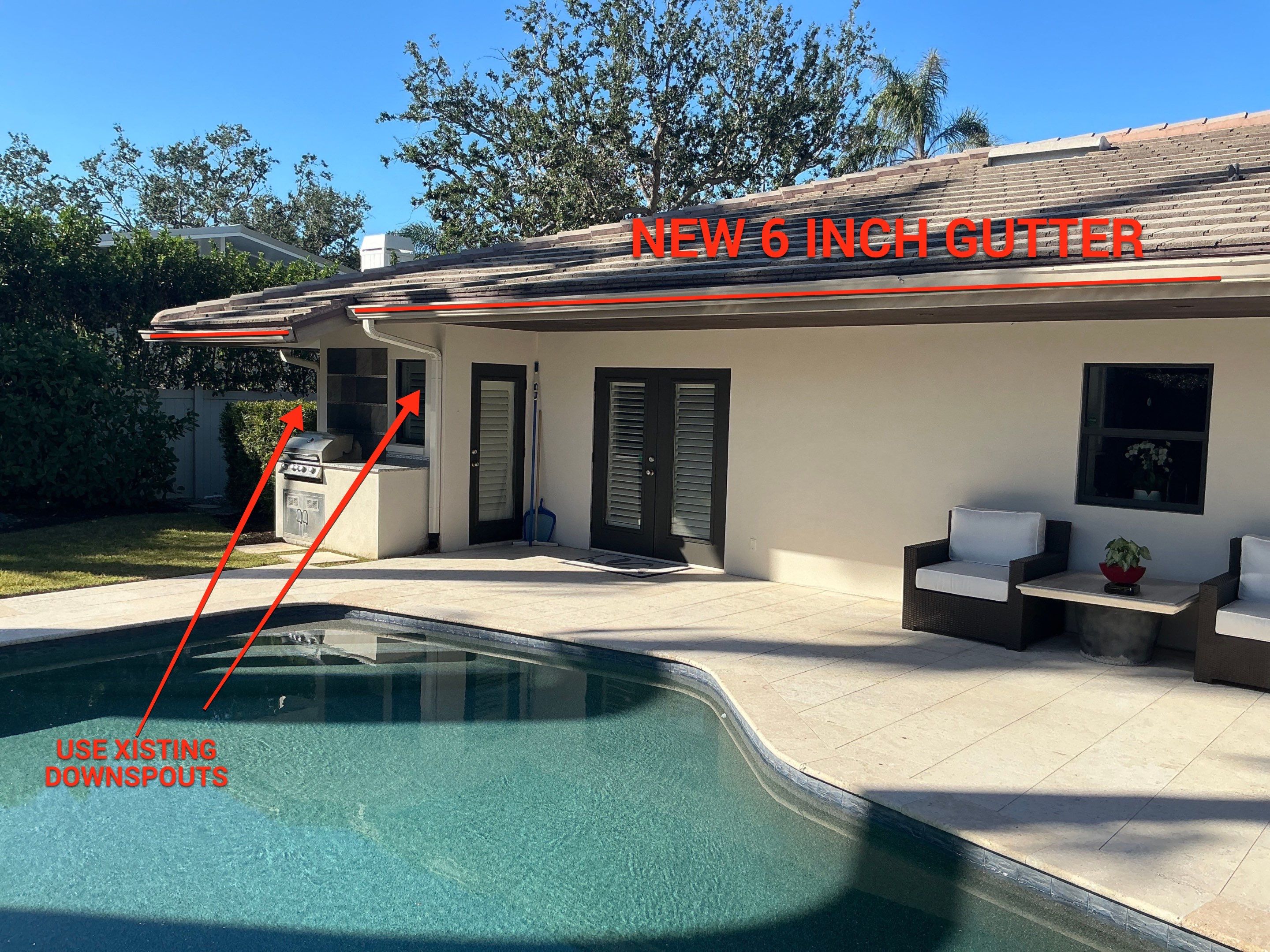 6-Inch White Seamless Gutters in Sarasota FL by Gutter Professors